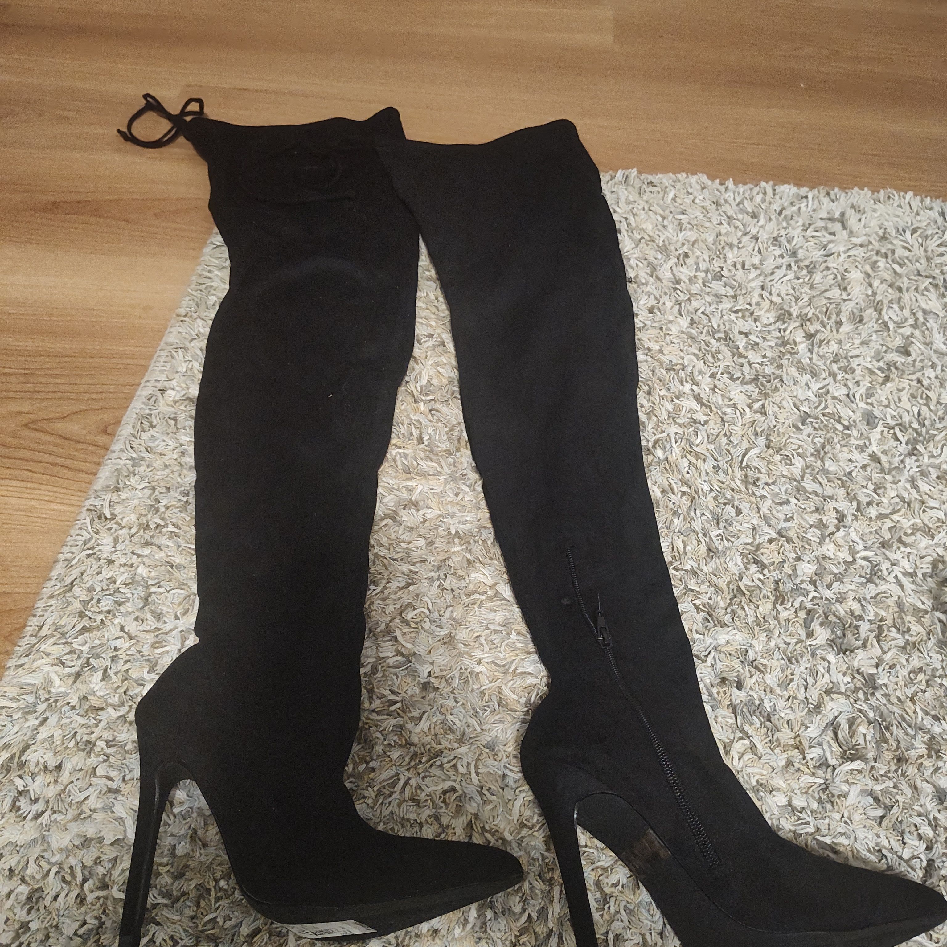 Other Thigh high black boot heels. Size US 6 / IT 36 - 1 Preview