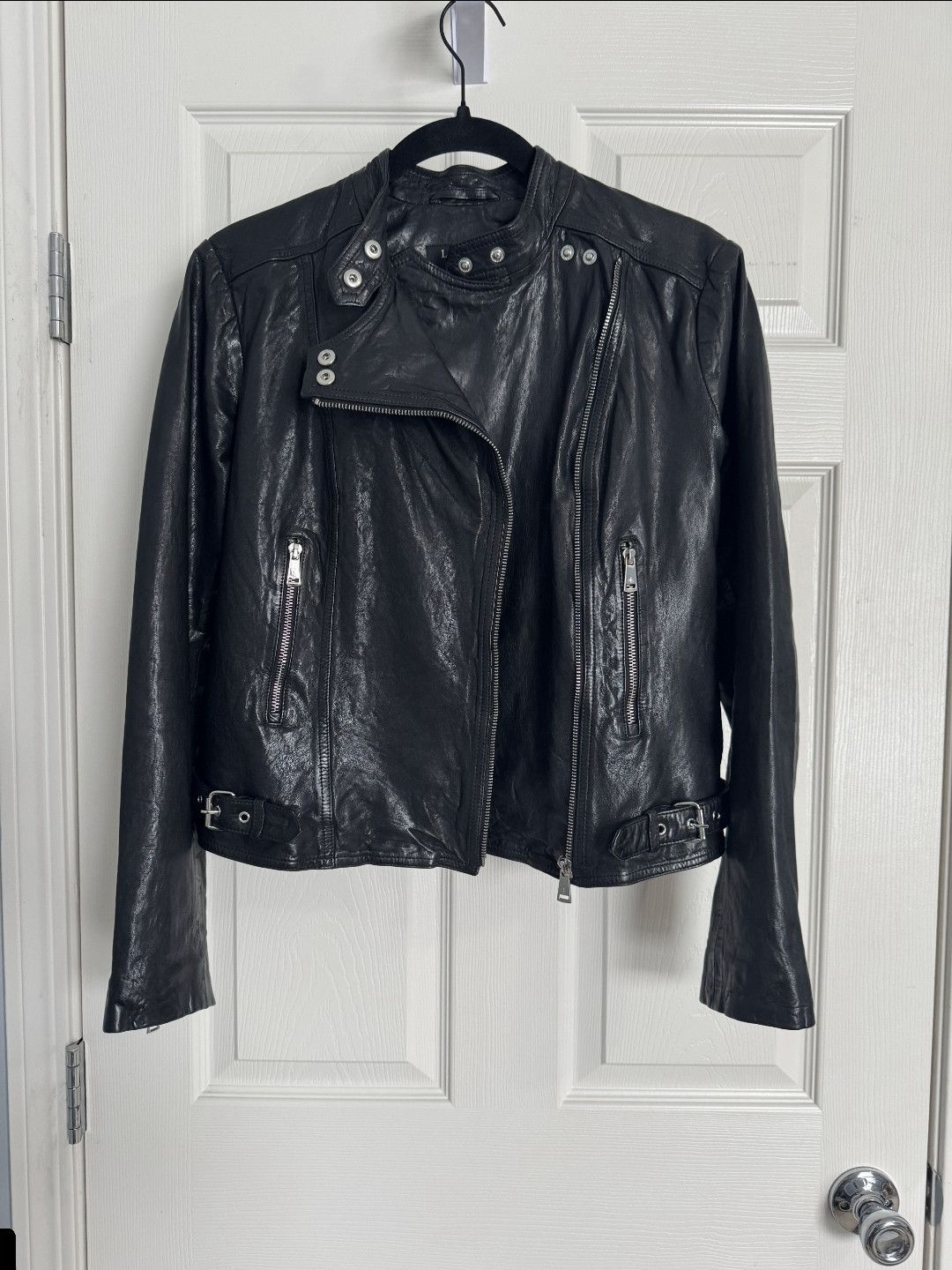 Lauren Ralph Lauren Lauren by Ralph lauren lamb leather biker jacket Size M / US 6-8 / IT 42-44 - 1 Thumbnail