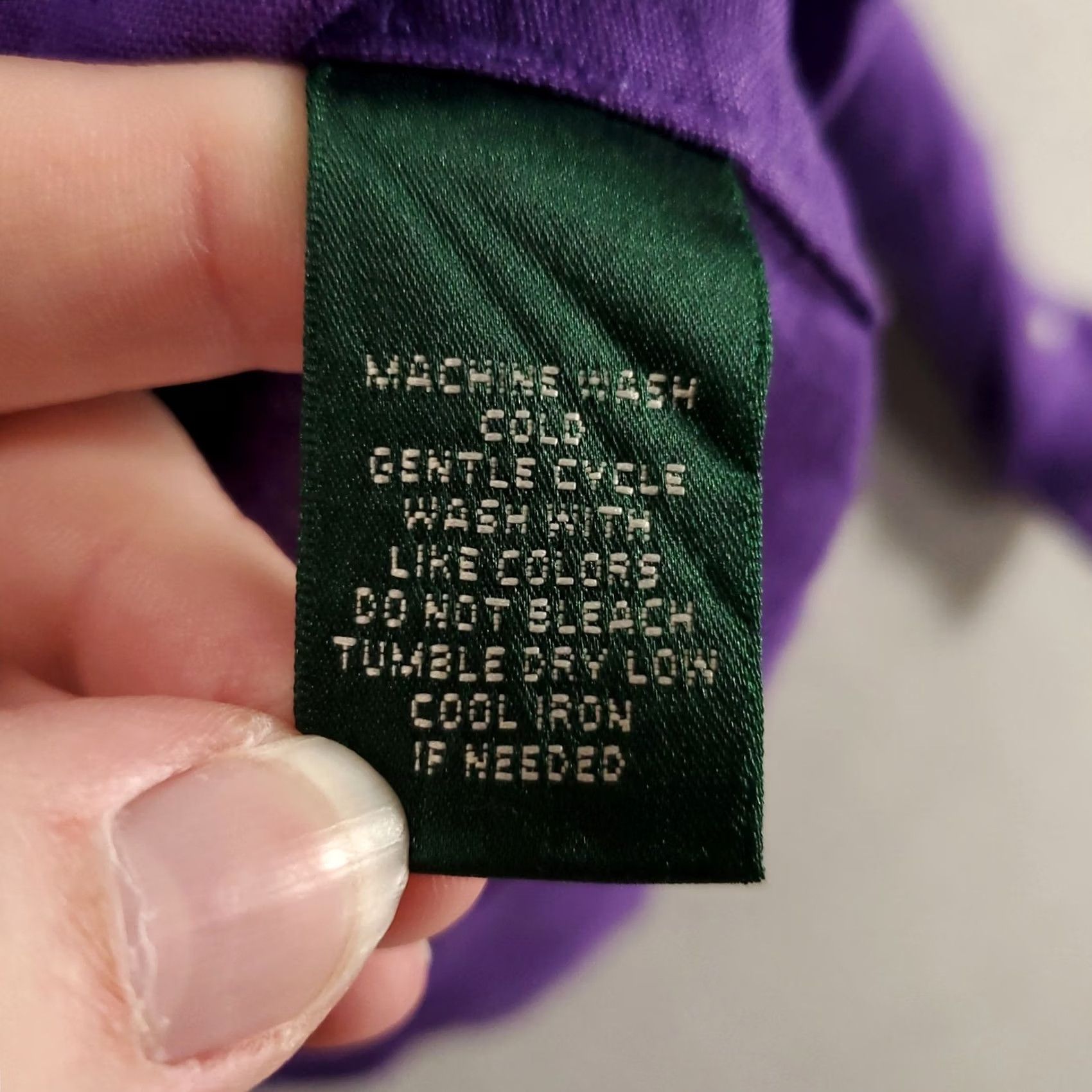 Ralph Lauren Ralph Lauren Linen Top Womens Small Purple Band Collar Button Up 100% Linen Shirt Ladies Slim? Size S / US 4 / IT 40 - 6 Thumbnail
