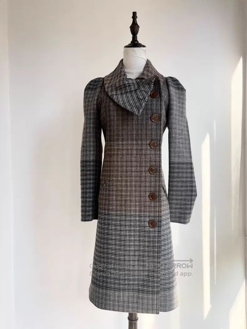 Vivienne Westwood Vivienne Westwood Exclusive gray grid pieced large collar Size XS / US 0-2 / IT 36-38 - 1 Thumbnail