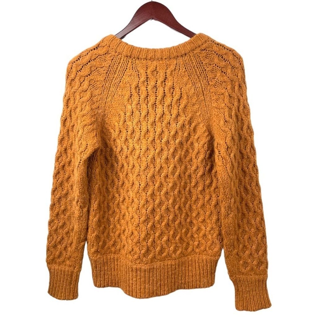 Aritzia Wilfred Alpaca Wool Blend Rust Cable Knit Sweater Size M Size M / US 6-8 / IT 42-44 - 3 Thumbnail