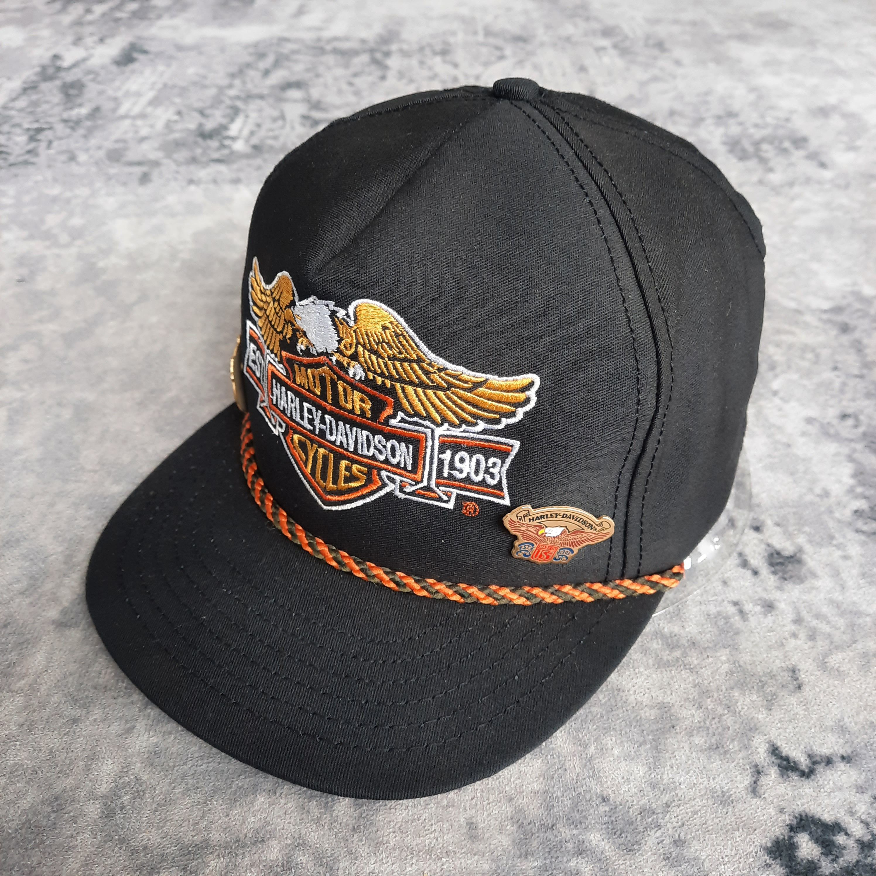 Harley Davidson 🦅 Vintage 70s harley davidson made in usa valcro cap Size ONE SIZE - 3 Thumbnail