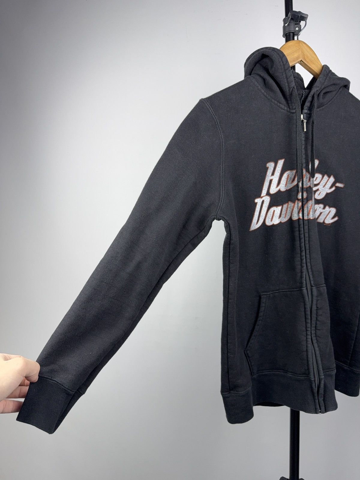 Harley Davidson Vintage 2018 Harley-Davidson Bergstrasse Germany Zip Hoodie Size S / US 4 / IT 40 - 6 Thumbnail