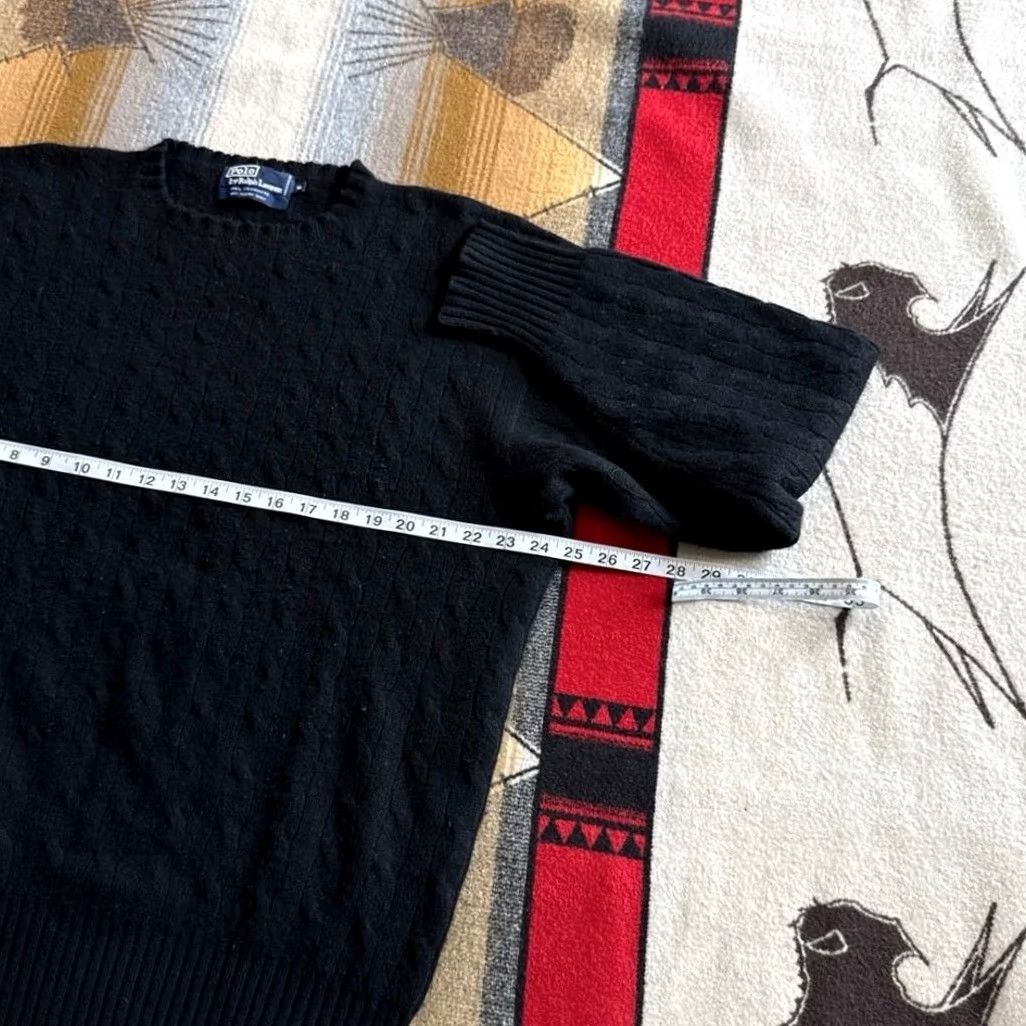 Polo Ralph Lauren VINTAGE Polo Ralph Lauren Mens XL Black Cashmere Sweater Cable Knit 90s Size US XL / EU 56 / 4 - 7 Thumbnail