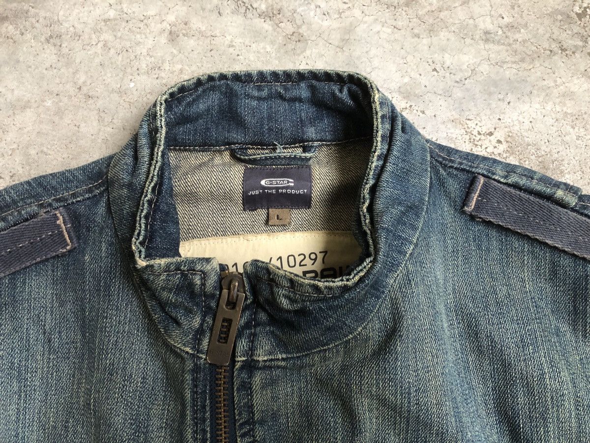 G-Star Vintage G-Star Raw Biker Style Denim Jacket Size US M / EU 48-50 / 2 - 5 Thumbnail