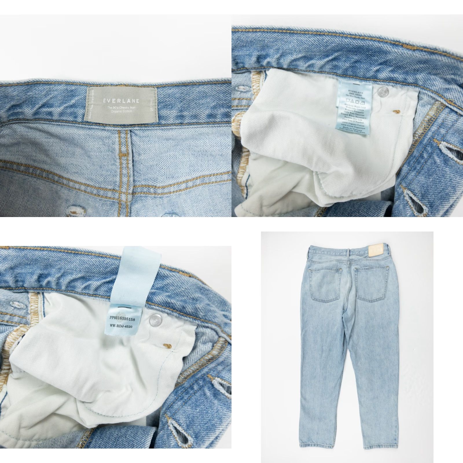 Everlane VINTAGE Everlane Jeans 90s Cropped Womens Crop Denim 29 Blue Regular 5-Pocket Jeans Mens Womens? Size 29" - 8 Thumbnail