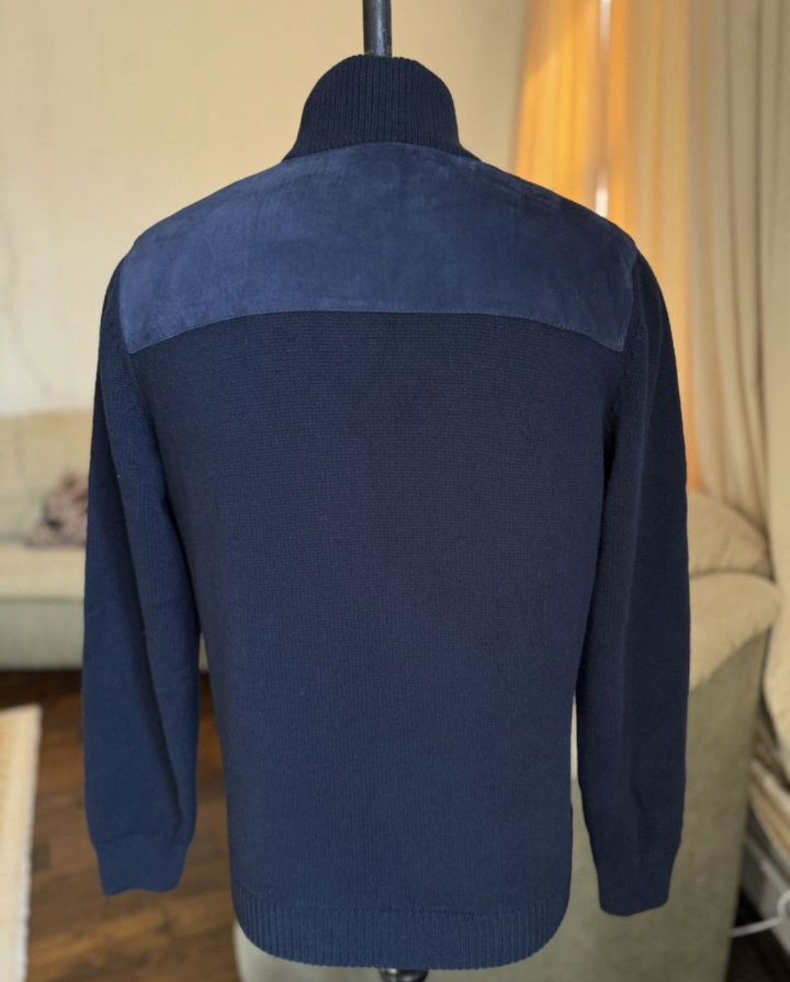 Brioni Brioni Cashmere Wool Leather Detail Cardigan Sweater Size US L / EU 52-54 / 3 - 3 Thumbnail