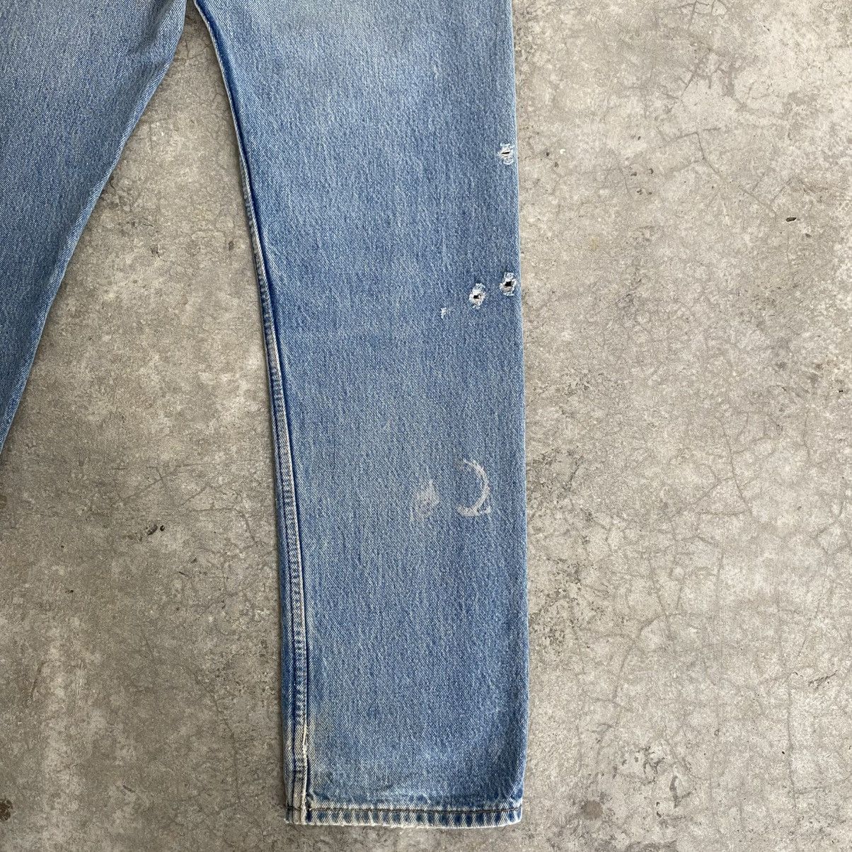 Levi's Vintage Levis 501 Faded Stonewashed Blue Distressed Jeans Size US 32 / EU 48 - 14 Thumbnail