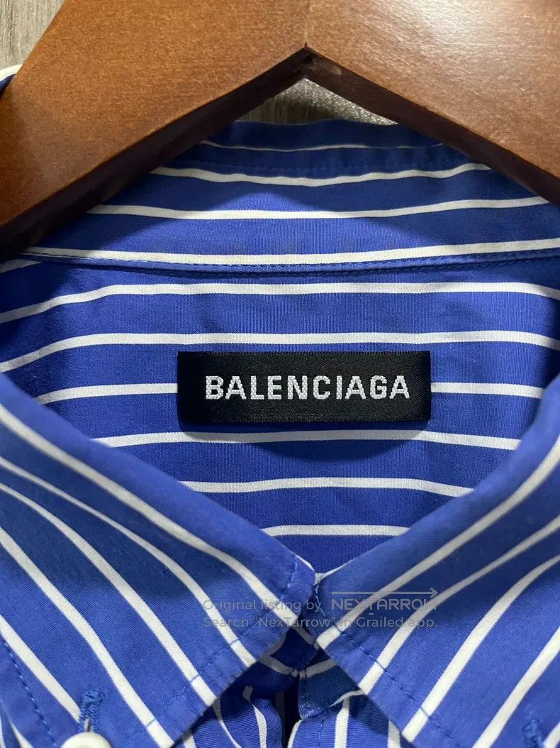 Balenciaga Balenciaga size 39 Blue Striped Shirt Size US S / EU 44-46 / 1 - 6 Thumbnail