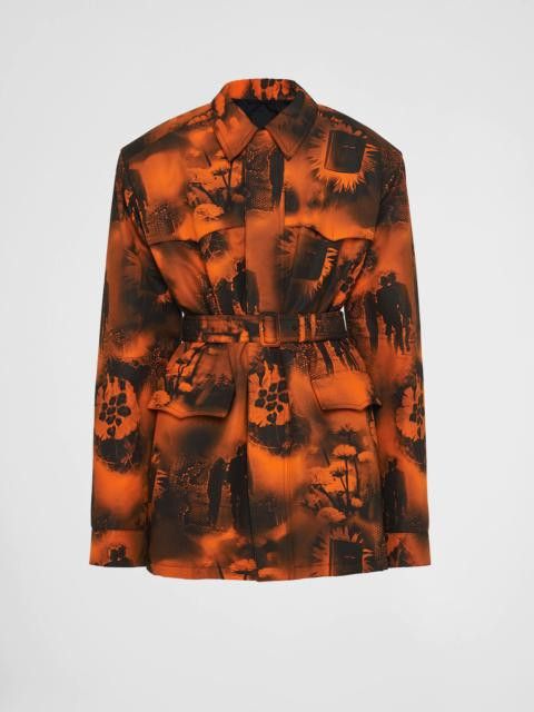 Prada $7K VALUE Printed Re-Nylon Parka in Black/Orange Size US L / EU 52-54 / 3 - 1 Thumbnail