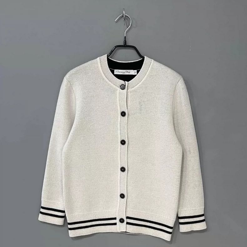 Beige Cashmere Knit Cardigan by Dior - dmc