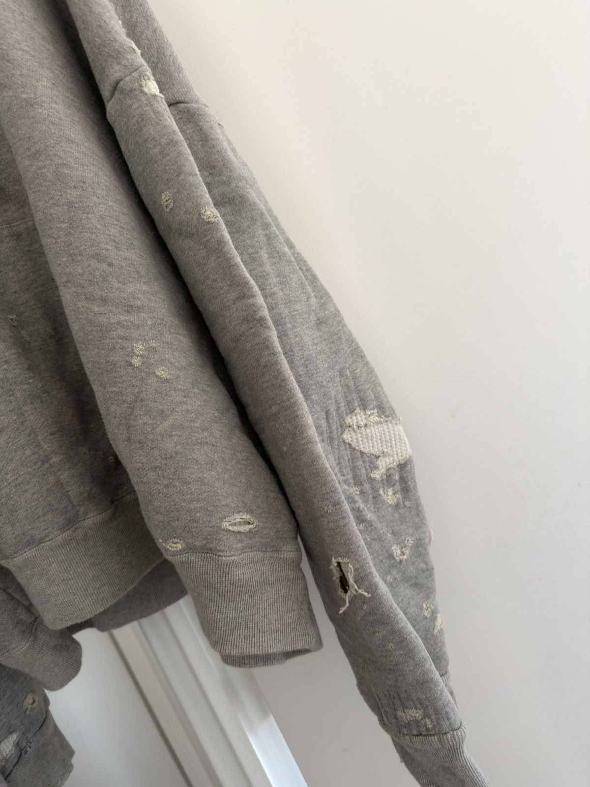 READYMADE *RARE* READYMADE JAPAN DOUBLE FACE THERMAL DISTRESSED HOODIE Size US XXL / EU 58 / 5 - 3 Thumbnail