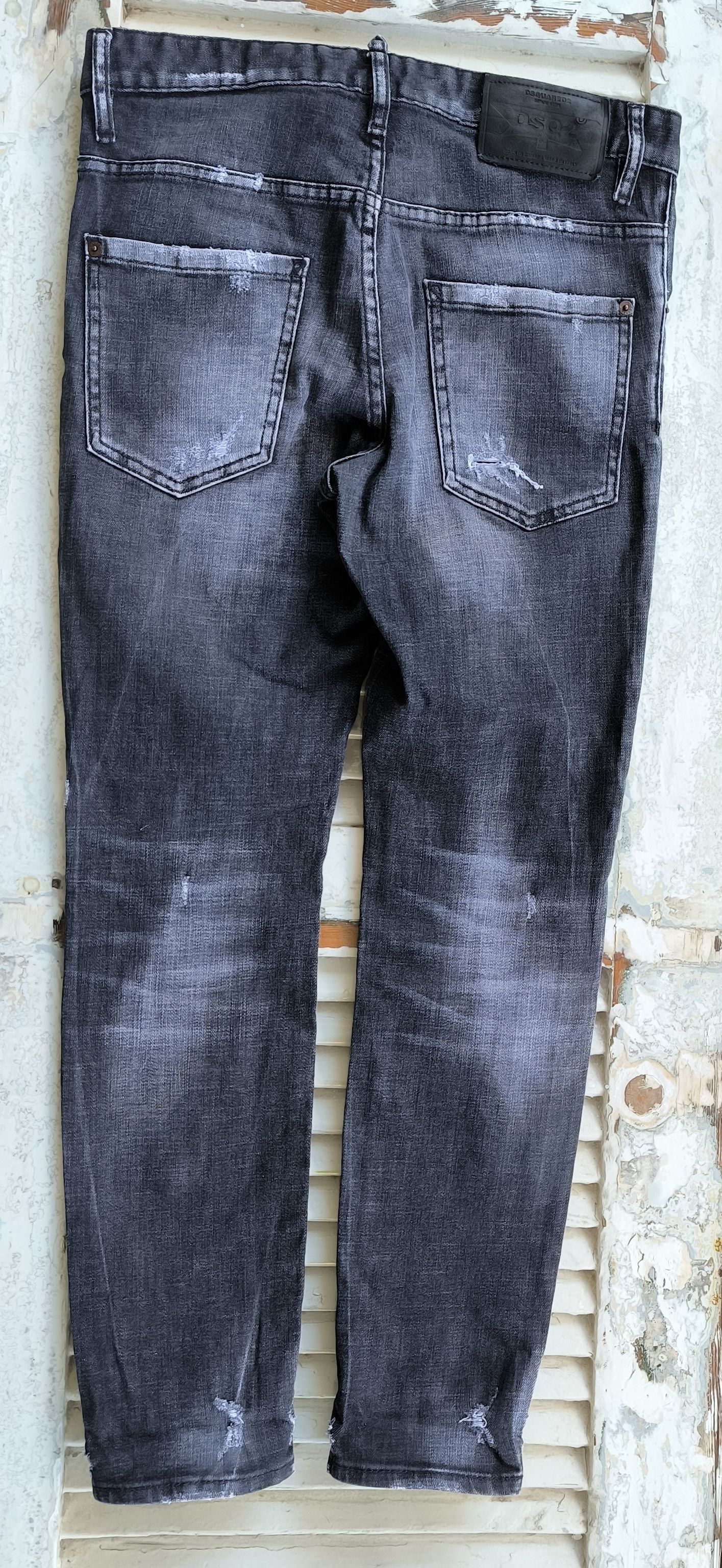 Dsquared2 Dsquared2 Skater Jeans Black Grey Distressed Stretch Denim Size US 28 / EU 44 - 4 Thumbnail
