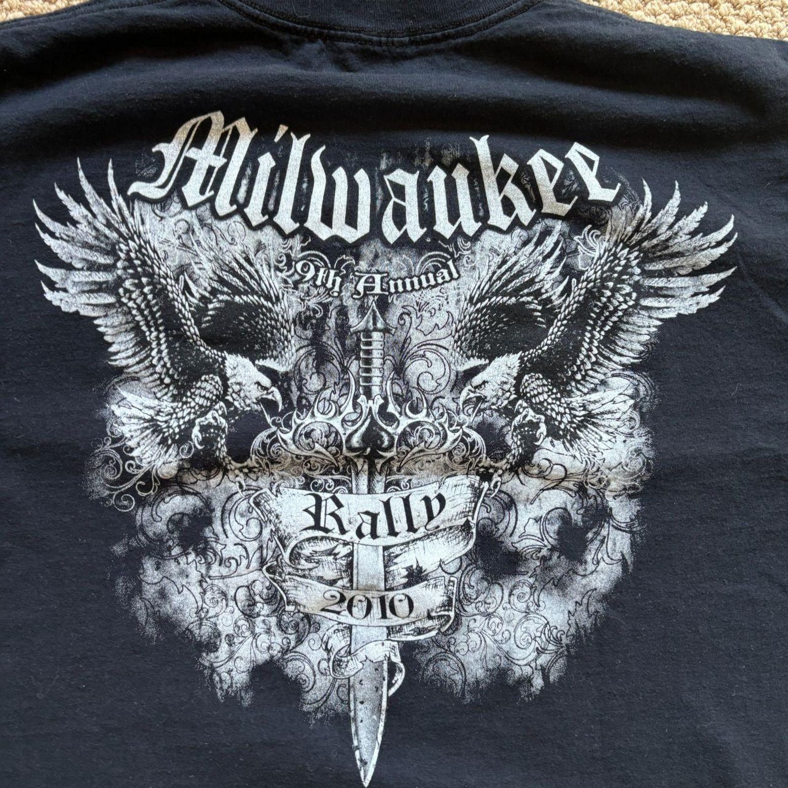 Harley Davidson y2k 2010 style Milwaukee Bike Rally Tshirt Sturgis Harley Size US L / EU 52-54 / 3 - 4 Thumbnail