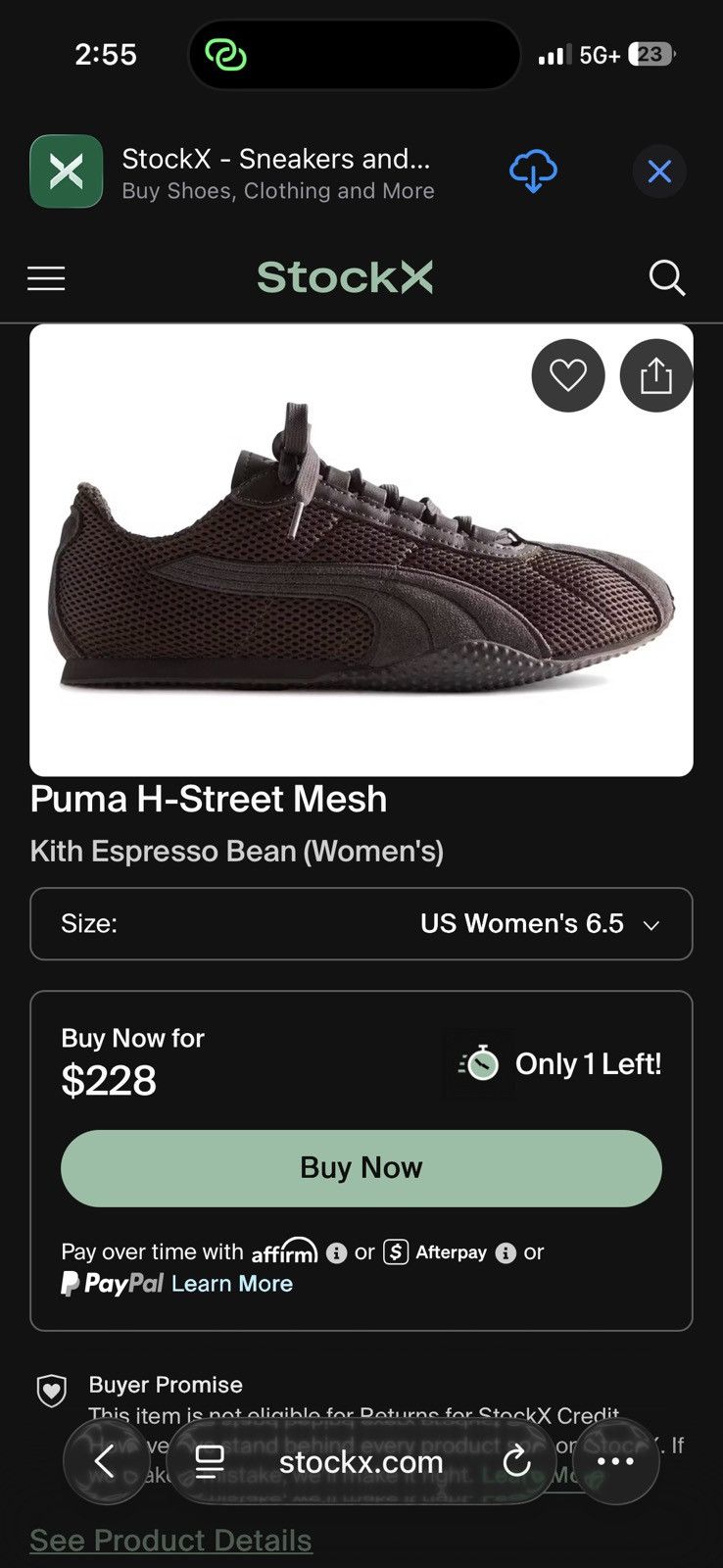 Colette × Kith × Puma Kith Puma H-Street Mesh Espresso Bean Size US 6.5 / IT 36.5 - 9 Thumbnail