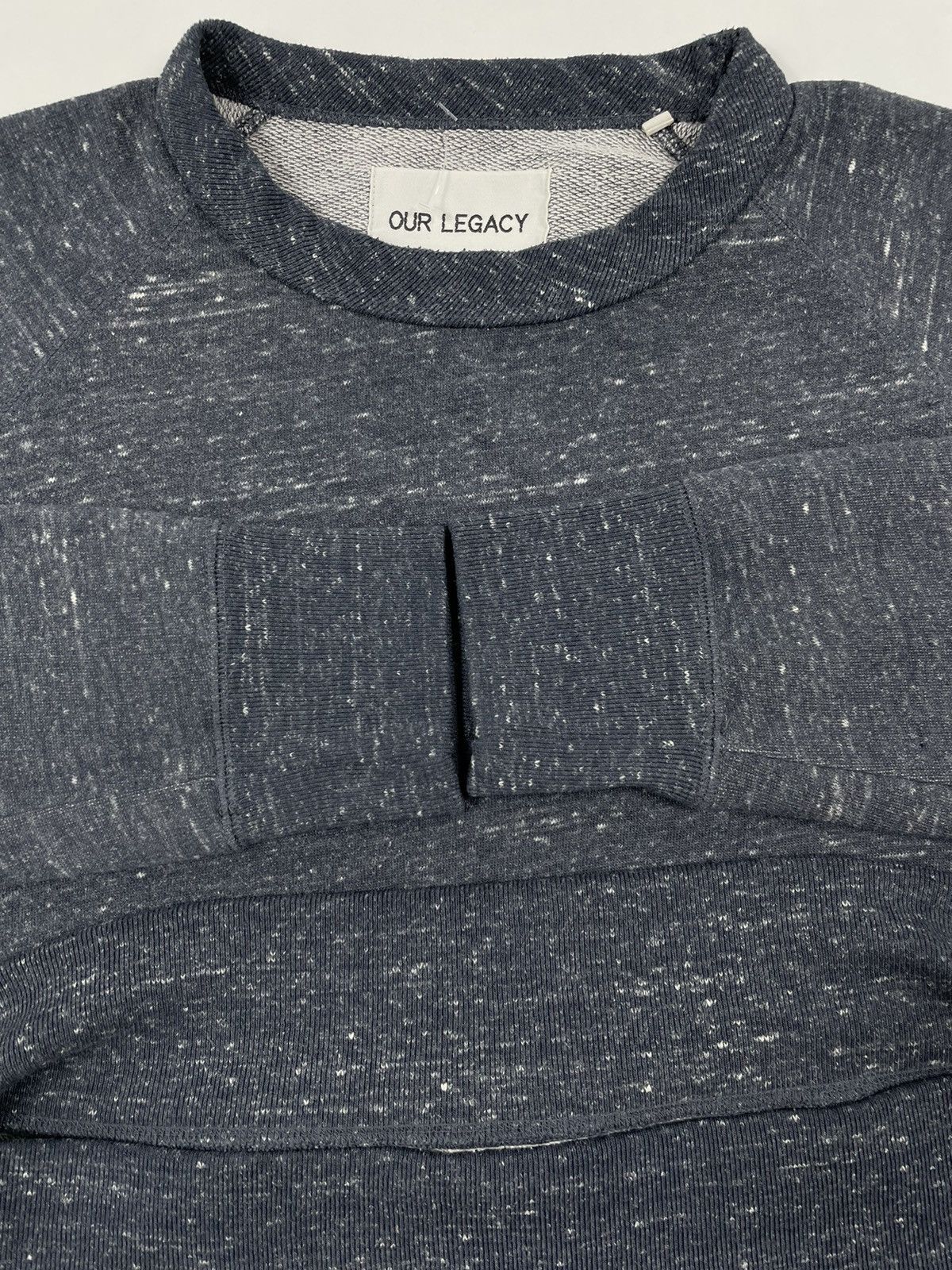 Junya Watanabe × Our Legacy OUR LEGACY Navy Bucle Texture Long Sleeve Sweatshirt Jumper Sweater Pullover Size US M / EU 48-50 / 2 - 11 Thumbnail