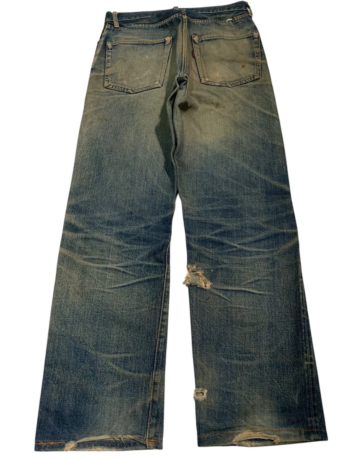 Sugar Cane VINTAGE SUGAR CANE SELVEDGE FADED & RUSTY DISTRESSED DENIM Size US 30 / EU 46 - 3 Thumbnail