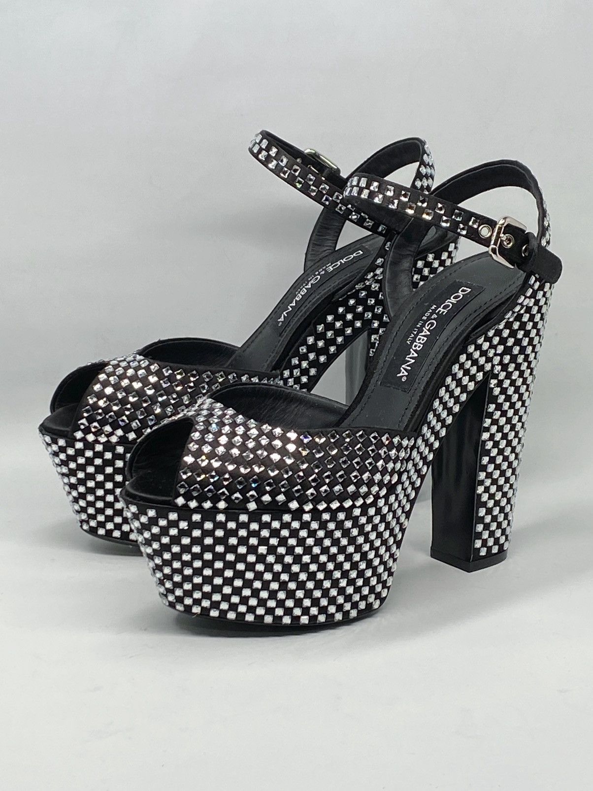 Dolce & Gabbana Dolce Gabbana Crystal-embellished platform sandals size 39 Size US 9 / IT 39 - 6 Thumbnail