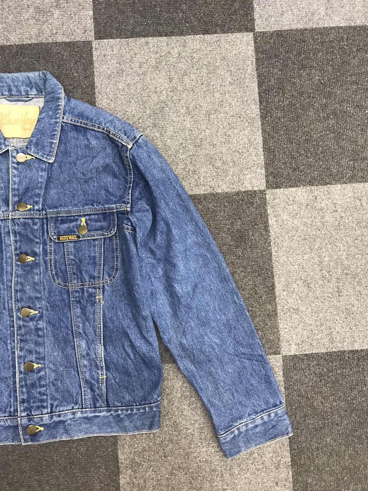 Japanese Brand BLUE WAY Medium Wash Trucker Jacket Size US M / EU 48-50 / 2 - 4 Thumbnail