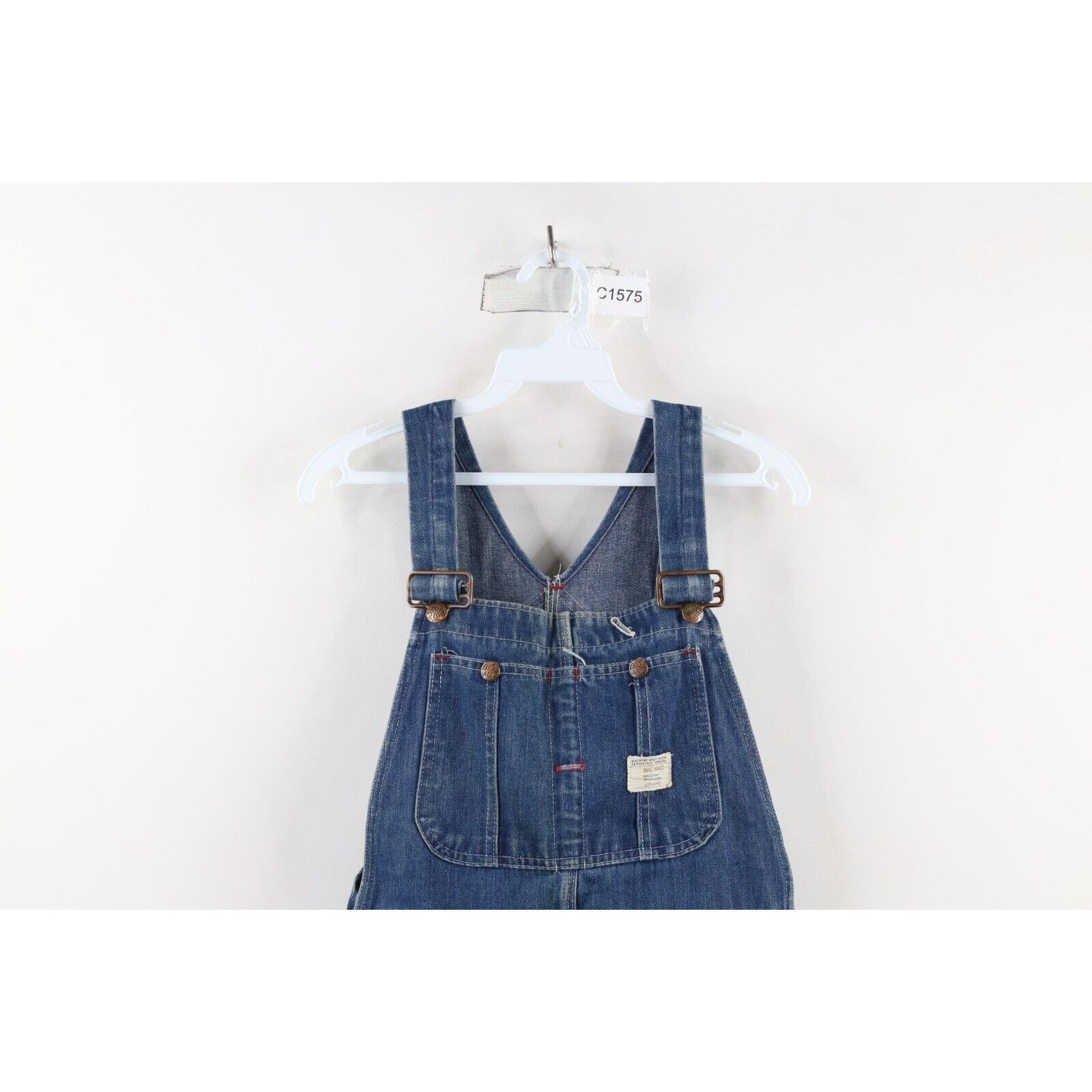 Big Mac × Vintage Vintage 60s 70s Big Mac Distressed Square Bak Denim Overalls Size US M / EU 48-50 / 2 - 2 Thumbnail