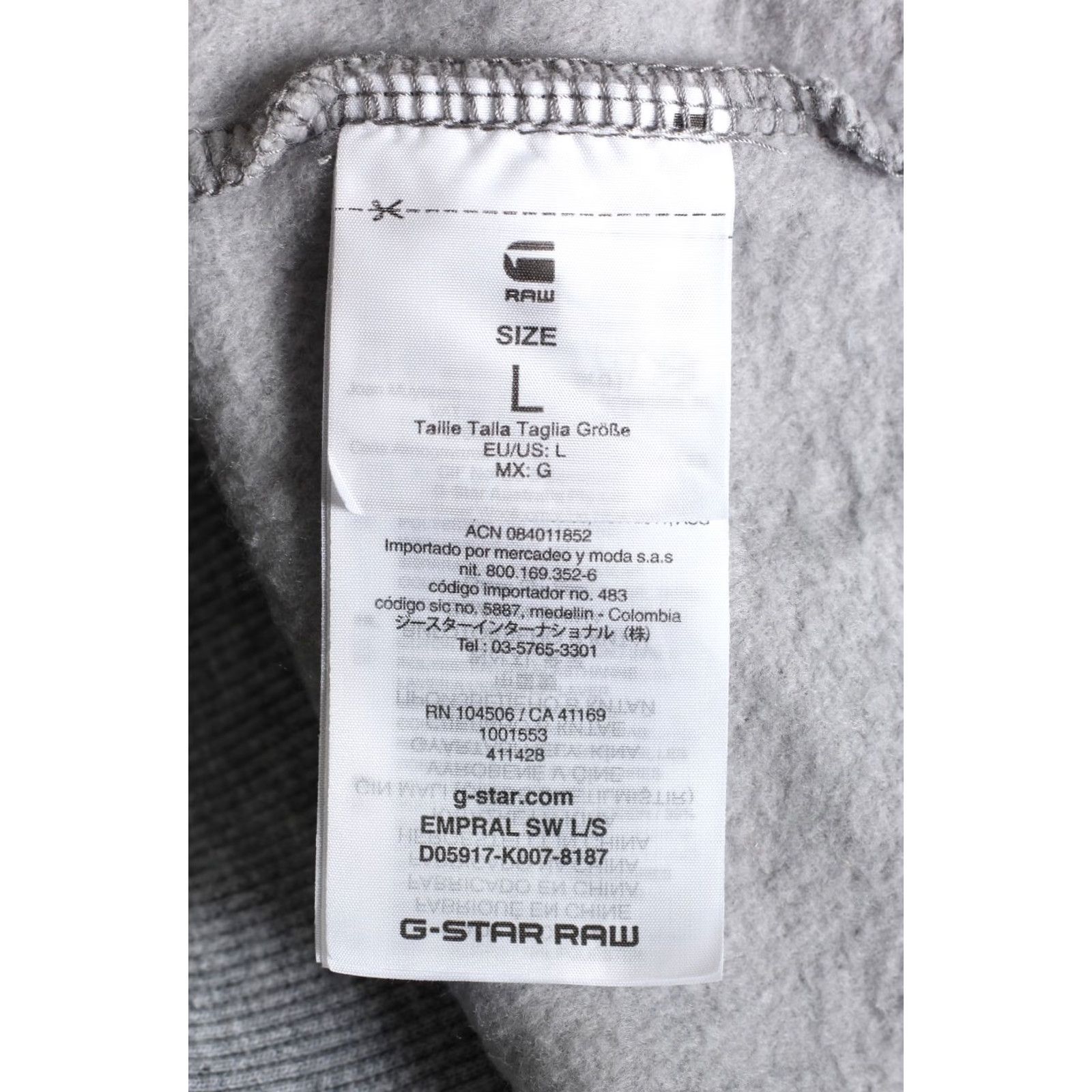 G-Star G-Star EMPRAL Zip Neck Pullover Sweatshirt Men L Grey VR3422 Size US L / EU 52-54 / 3 - 7 Thumbnail
