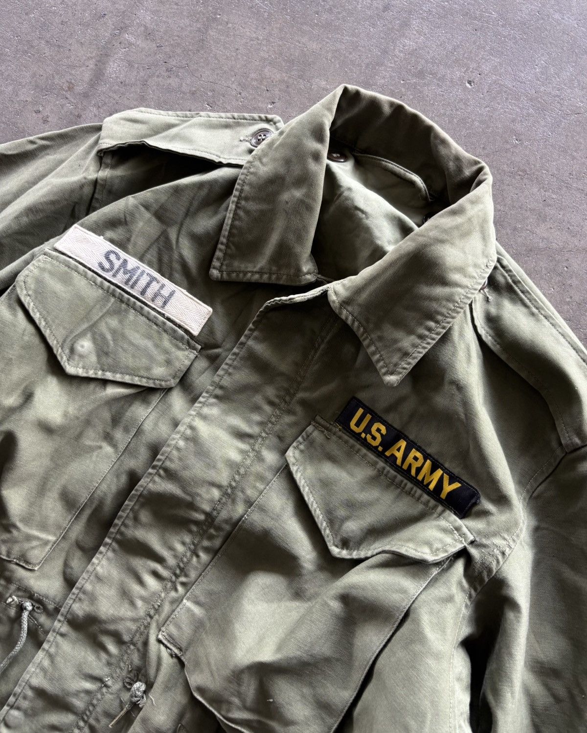 Vintage 50s U.S Army OG Military Parkas Jacket With Emblem Size US M / EU 48-50 / 2 - 3 Thumbnail