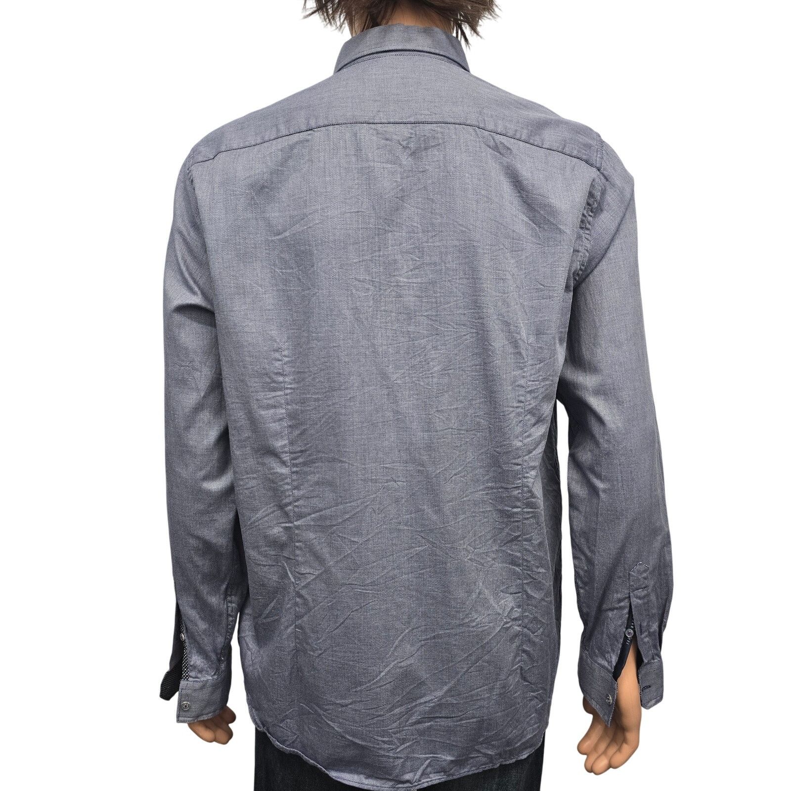 Ted Baker TED BAKER IFEL Semi Plain Shirt Micro Dot Navy Size 6 XXL XL Size US XXL / EU 58 / 5 - 8 Thumbnail