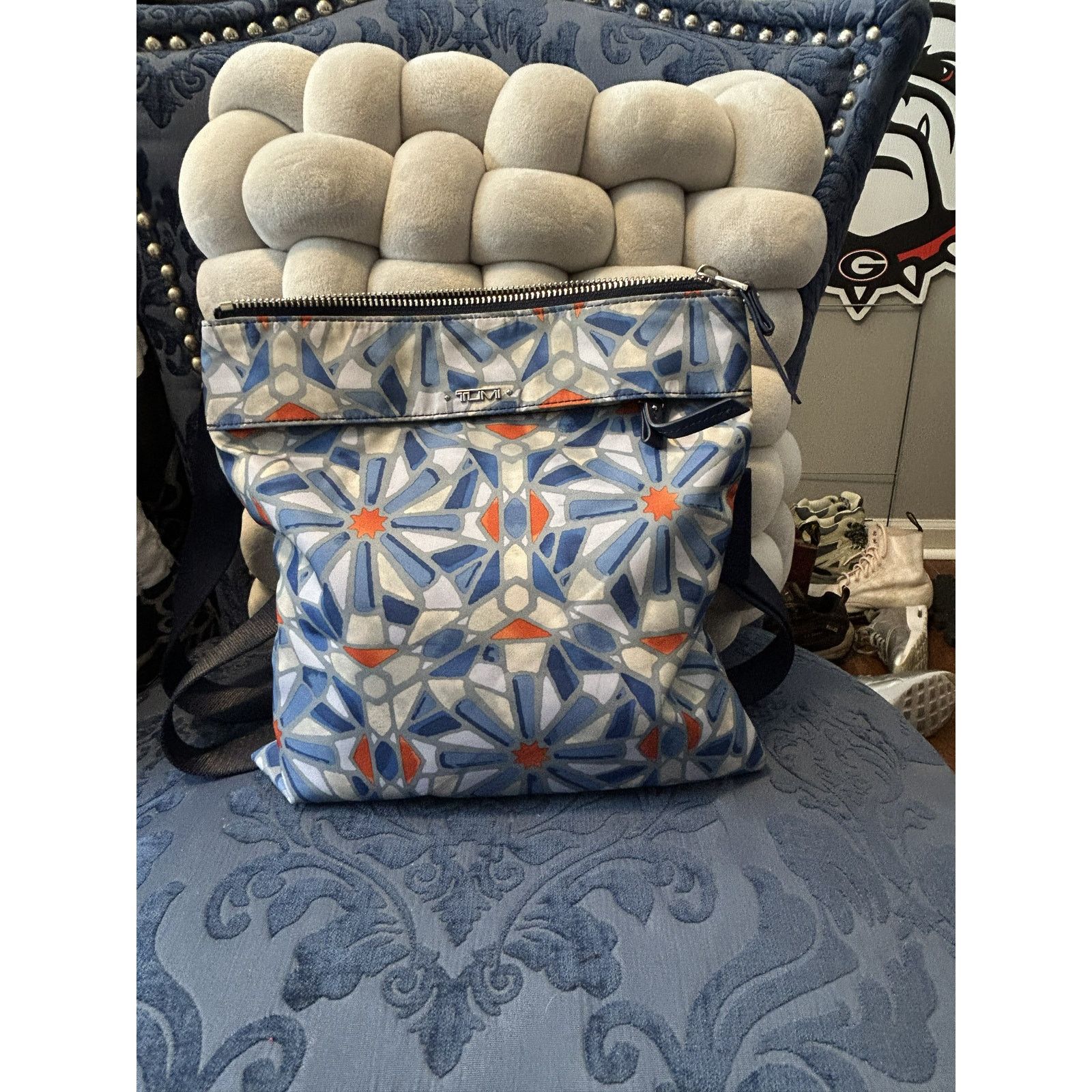 Tumi Tumi Voyageur Calera Crossbody Cayenne Tile Blue White Size ONE SIZE - 1 Thumbnail
