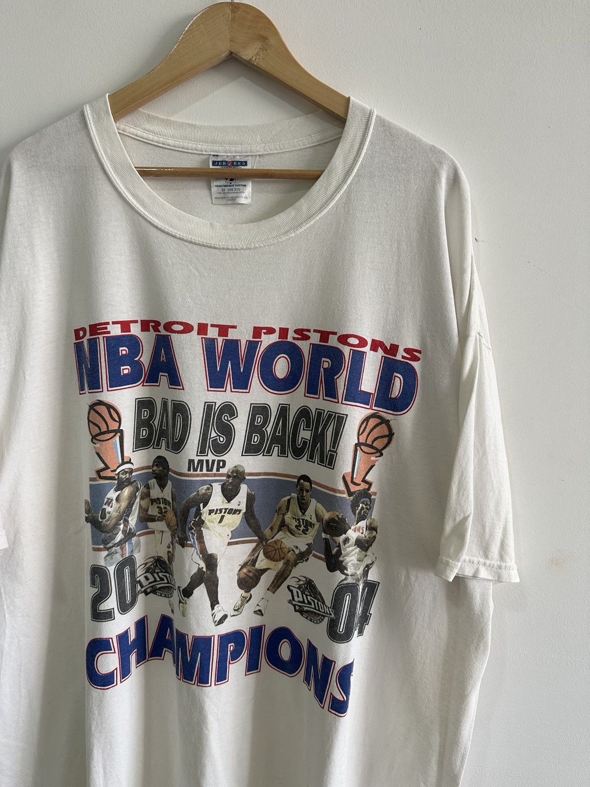 NBA × Rap Tees × Vintage Vintage Detroit Pistons NBA Champions 2004 Rap tees USA 3XL Size US XXL / EU 58 / 5 - 3 Thumbnail