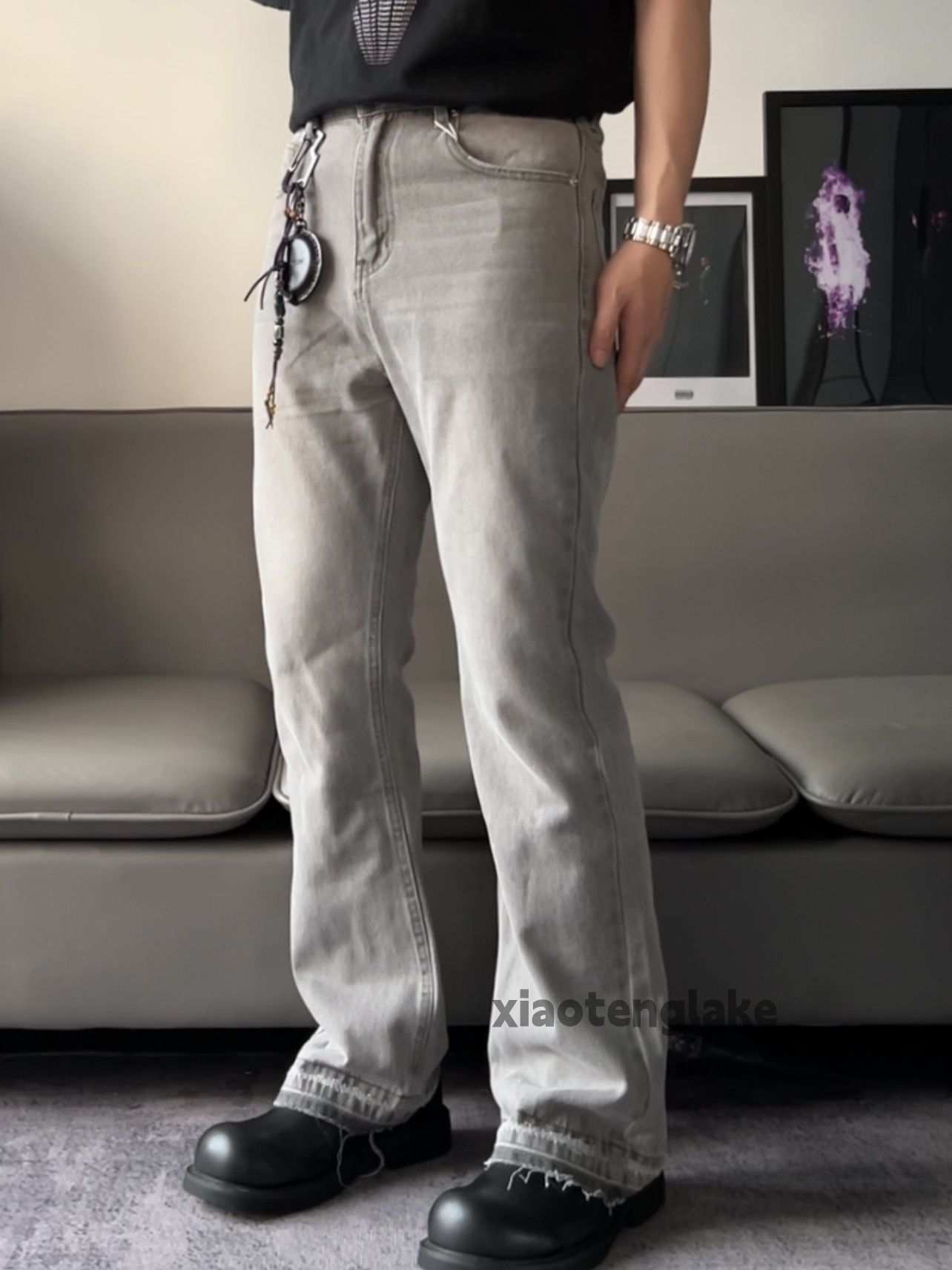 Jean × Vintage washed faded cleanfit skate hiphop yuppie jeans Size US 28 / EU 44 - 4 Thumbnail