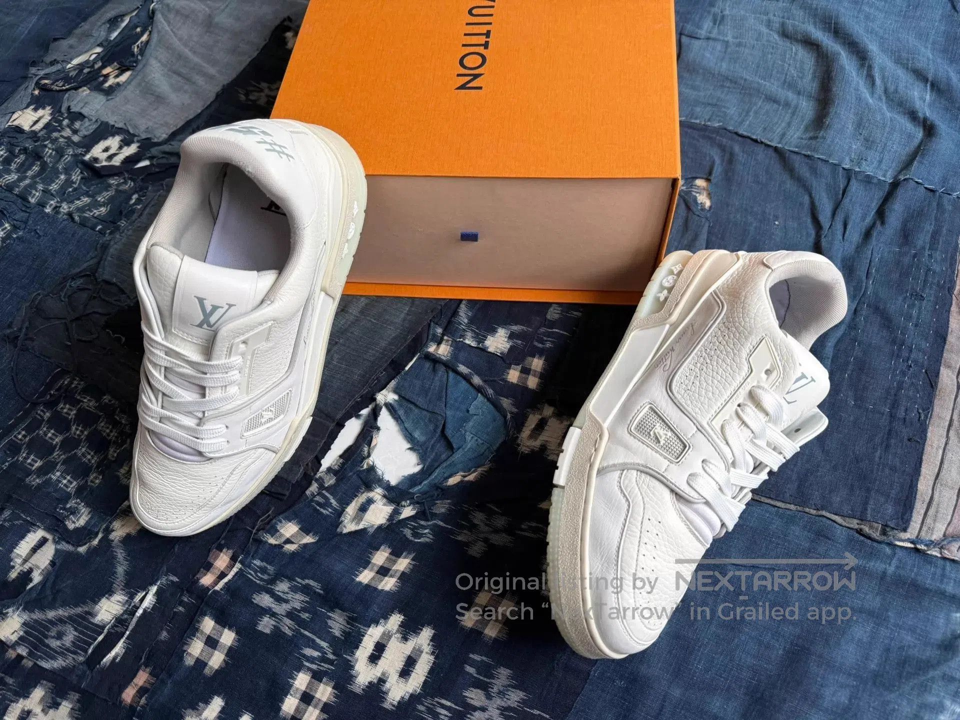 Louis Vuitton White Low-Top Sneakers Size 8. Size US 8 / EU 41 - 1 Thumbnail