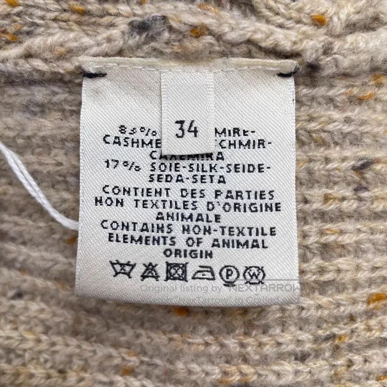 Hermes Hermes Off-white twisted cashmere hooded single-breasted l Size XXS / US 00 / IT 34 - 8 Thumbnail