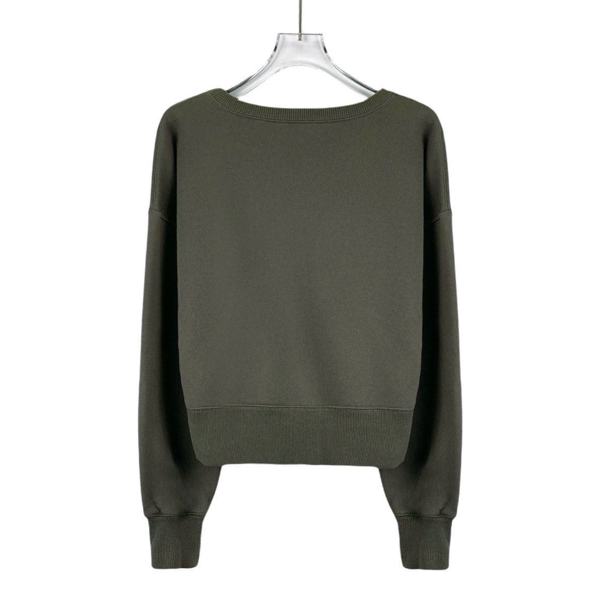 Celine Celine Dark Green Letter Printed Crew Neck Sweatshirt K26WX Size L / US 10 / IT 46 - 2 Thumbnail