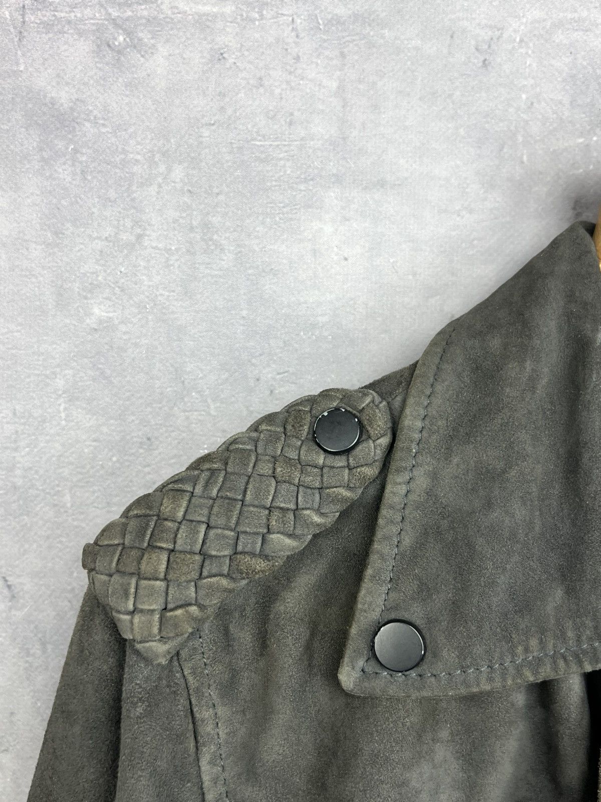 Allsaints ALLSAINTS Braided Wyatt Goat Leather Suede Biker Jacket EU36 Size S / US 4 / IT 40 - 18 Thumbnail