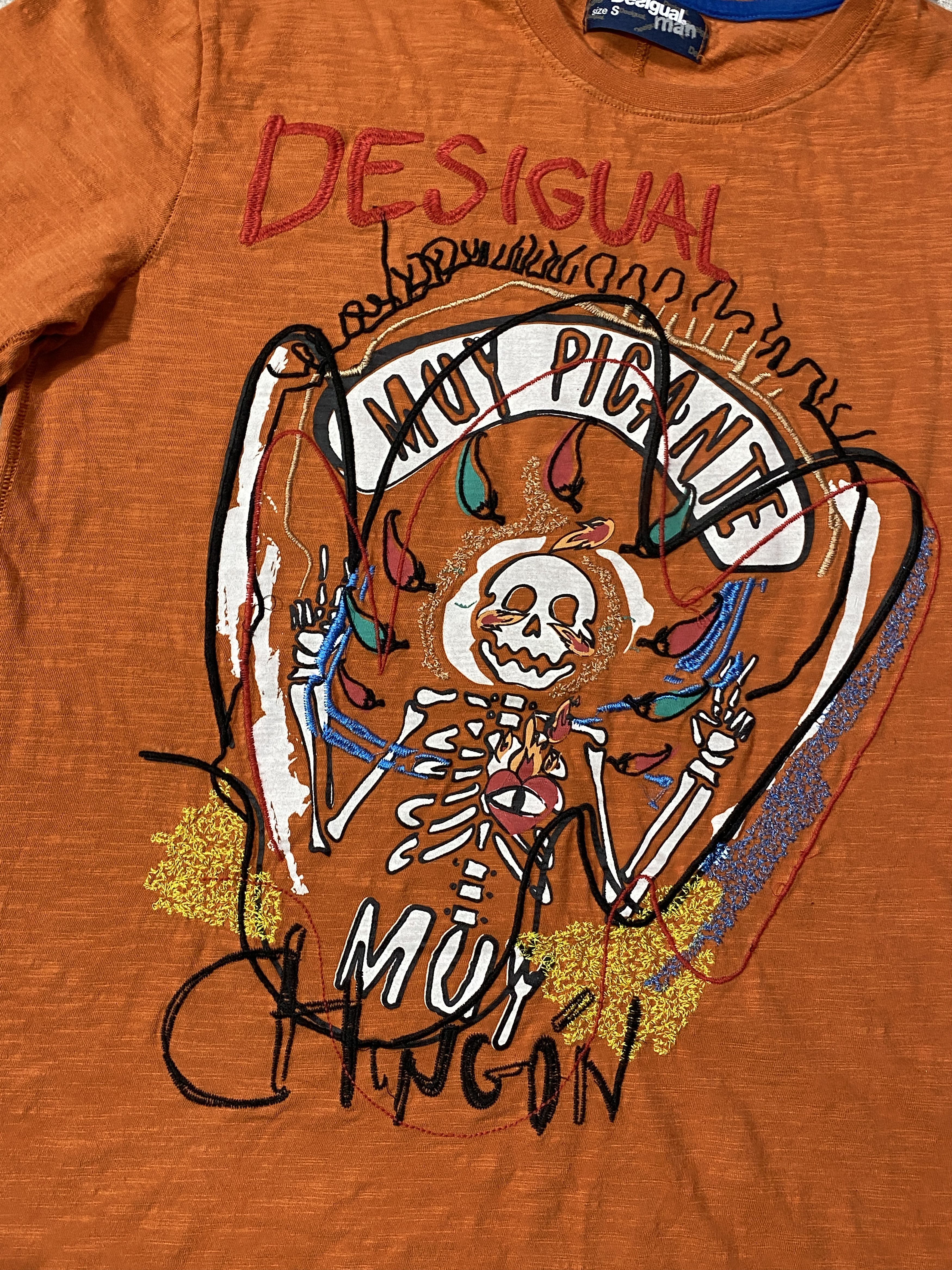 Desigual Vintage Y2K Desigual Skeleton and Pepper T-Shirt Size US S / EU 44-46 / 1 - 3 Thumbnail