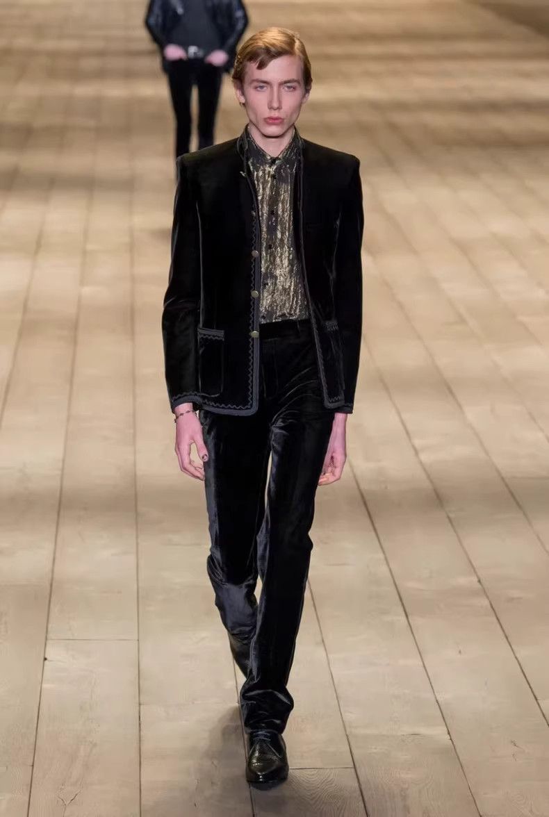 Saint Laurent Paris Saint Laurent slp18fw velvet embroidered tunic suit Size US S / EU 44-46 / 1 - 6 Thumbnail