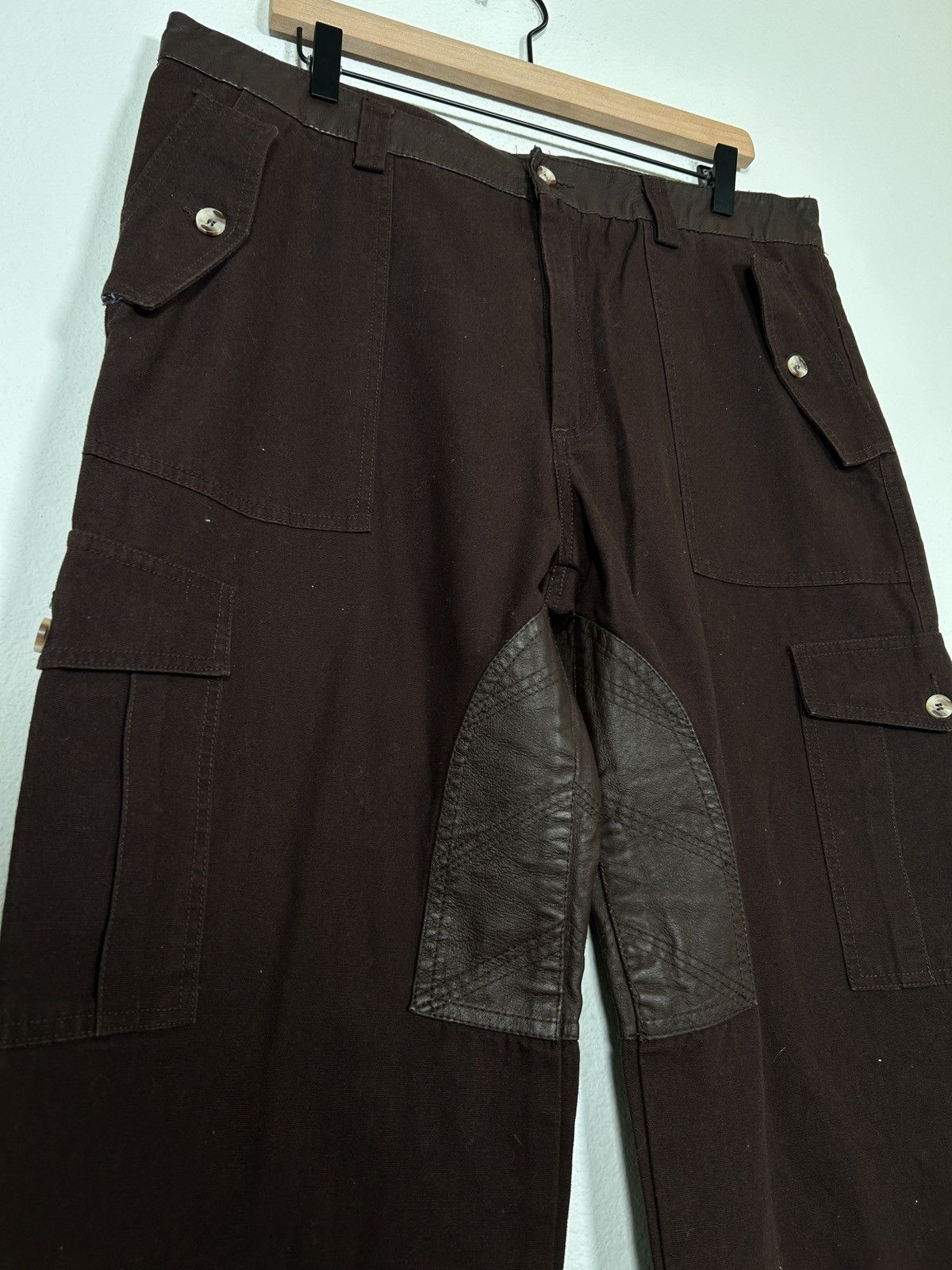 Roberto Cavalli 90’s Leather Patchwork Parachute Pants Size US 36 / EU 52 - 3 Thumbnail