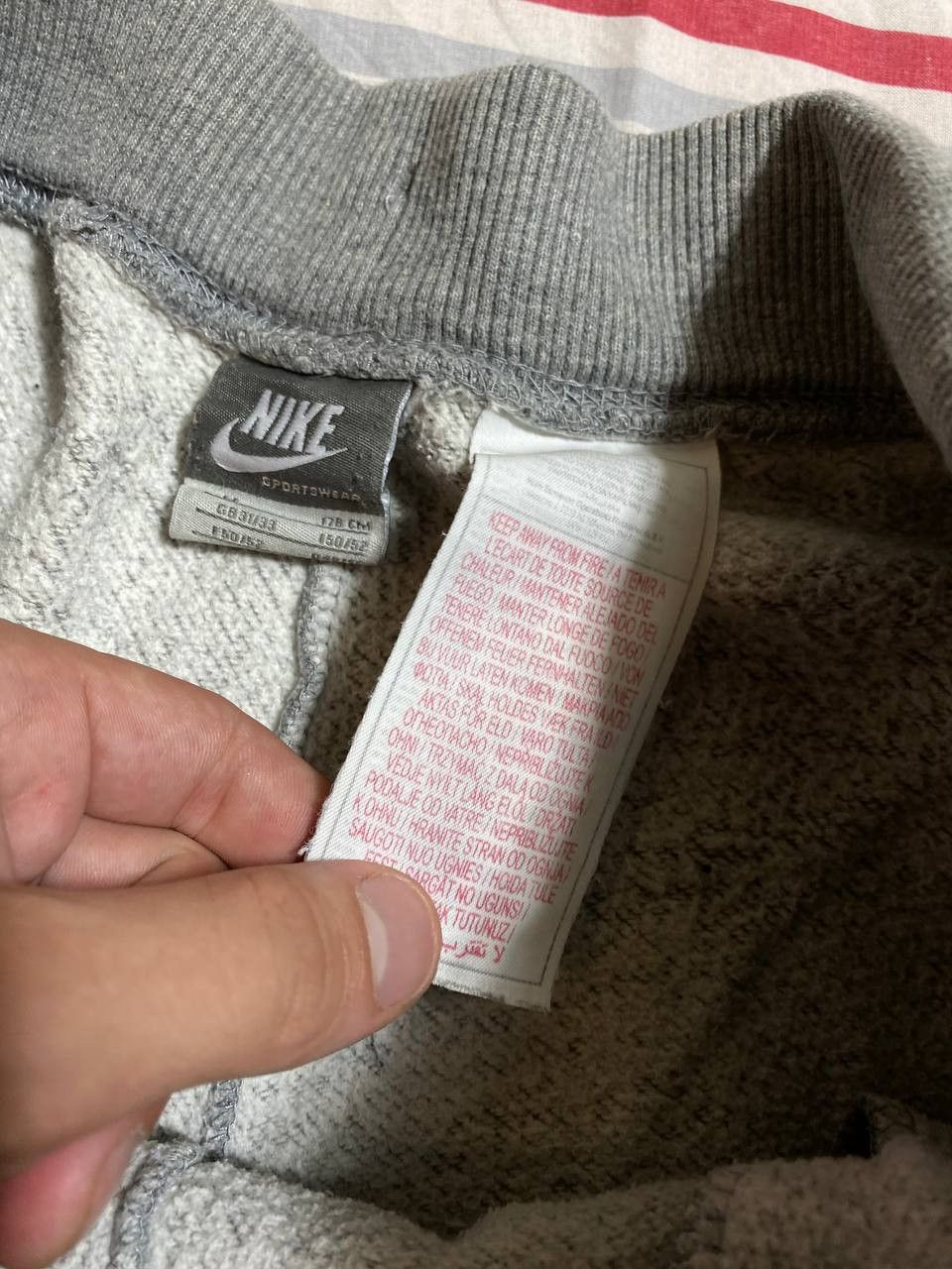 Nike × Vintage Nike gray sweatpants baggy fit wide leg streetwear hype Size US 32 / EU 48 - 15 Thumbnail