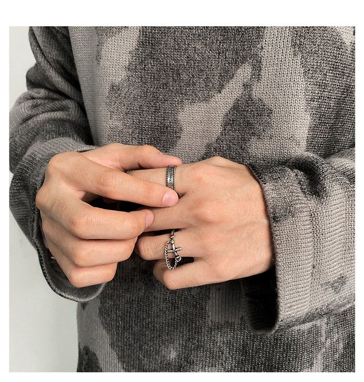 Jewelry Punk Jewelry Rings Open Size Chrome Ring (Size 7-13) Size ONE SIZE - 6 Thumbnail