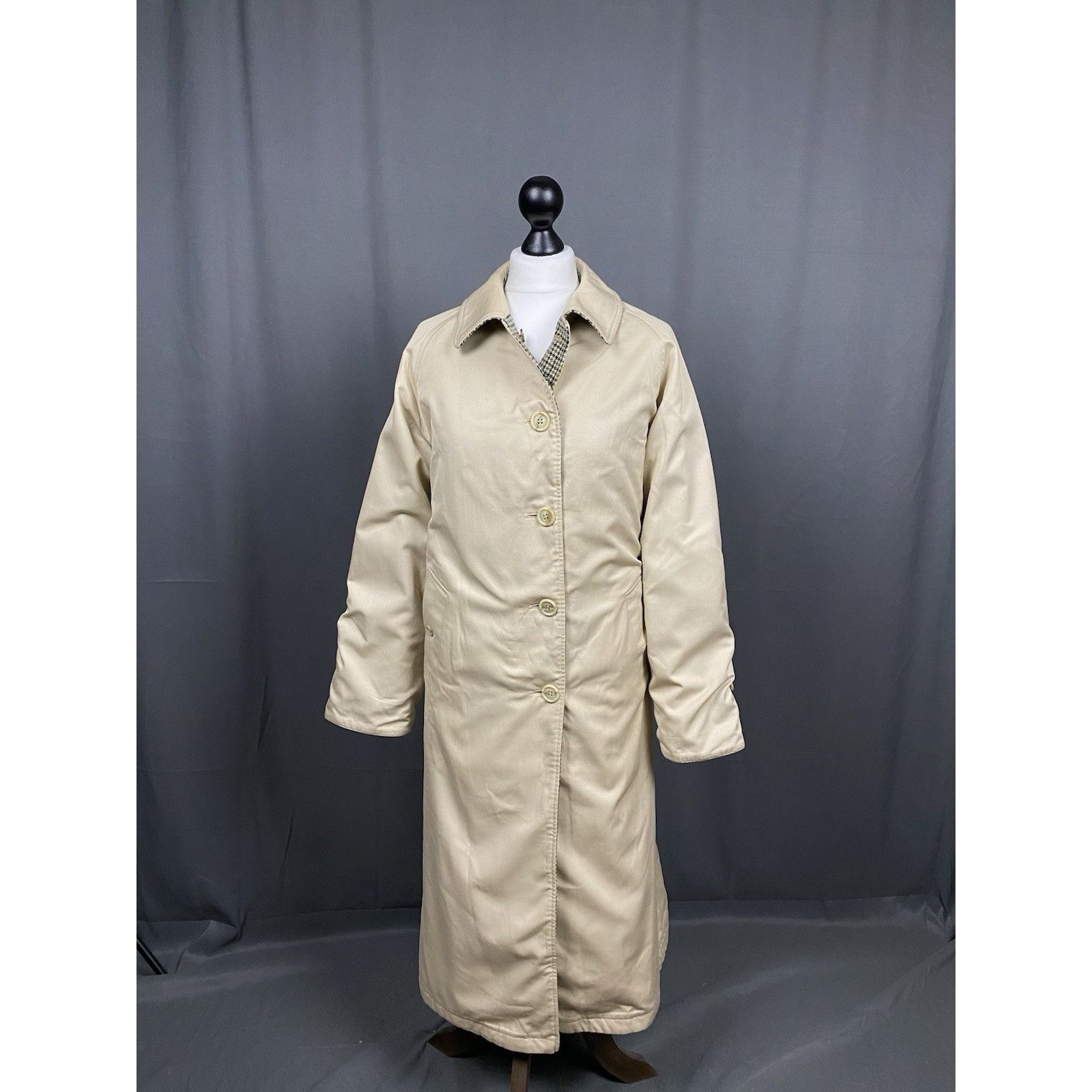 Burberry Burberry Women's Beige / Green Reversible Wool Coat Size 16 Size XL / US 12-14 / IT 48-50 - 3 Thumbnail
