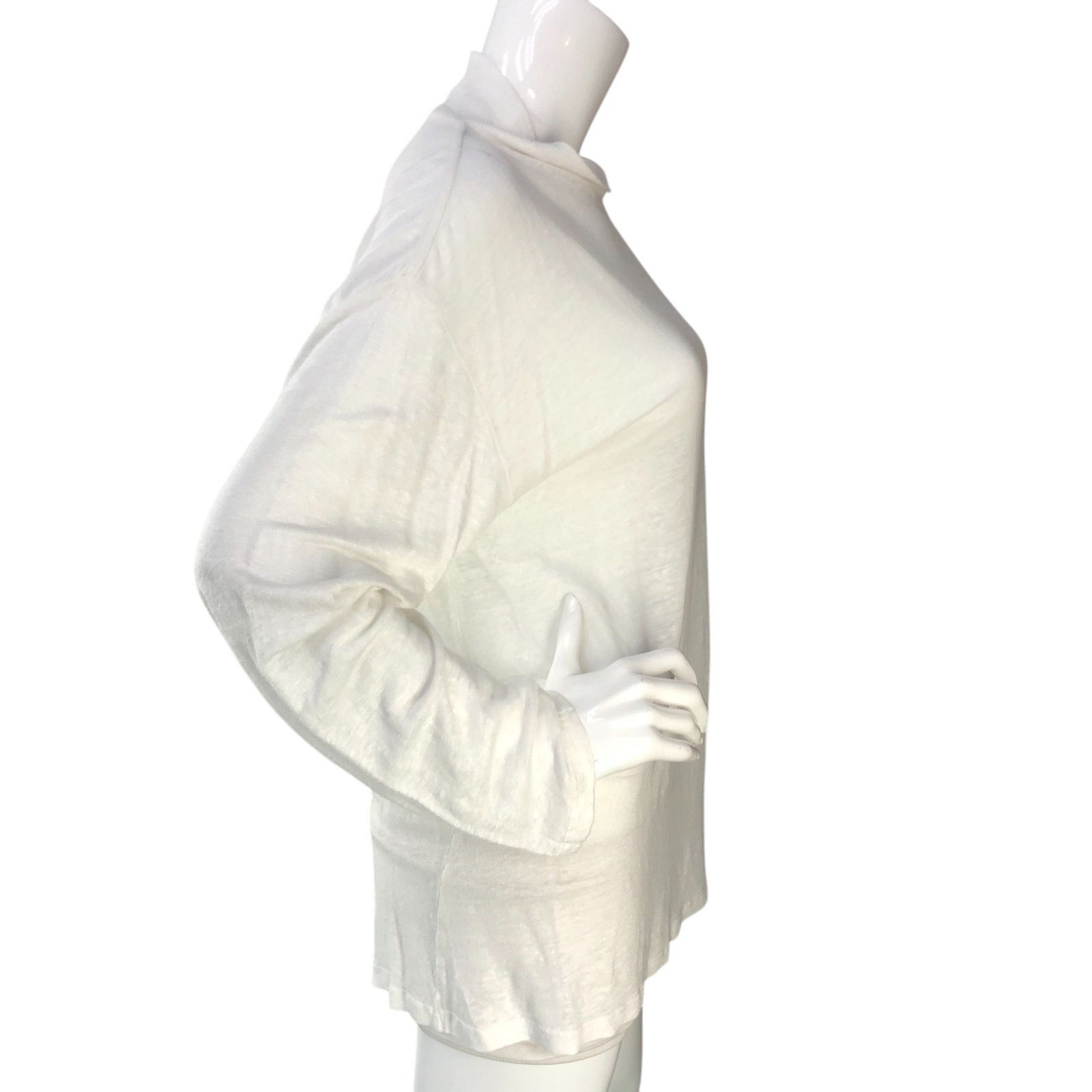 Iro IRO Paris Size S Tunic Top Cowl Neck Long Sleeve Linen White Size S / US 4 / IT 40 - 9 Thumbnail