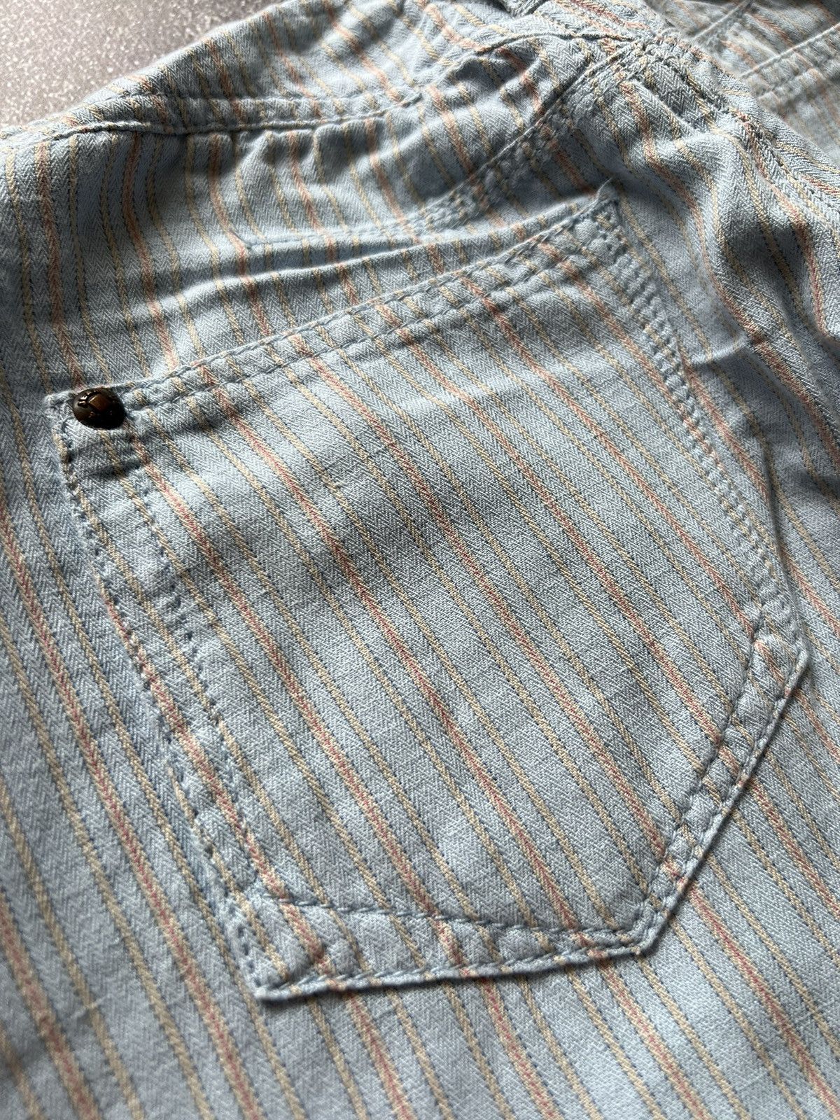Marithe + Francois Girbaud Rare Vintage Linen Marithe Francois Girbaud Blue Pants Size US 32 / EU 48 - 12 Thumbnail