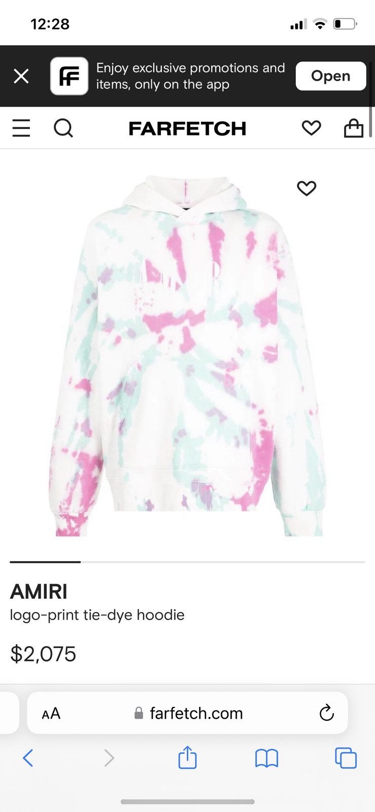 Amiri AMIRI logo-print tie-dye hoodie Size US S / EU 44-46 / 1 - 3 Thumbnail