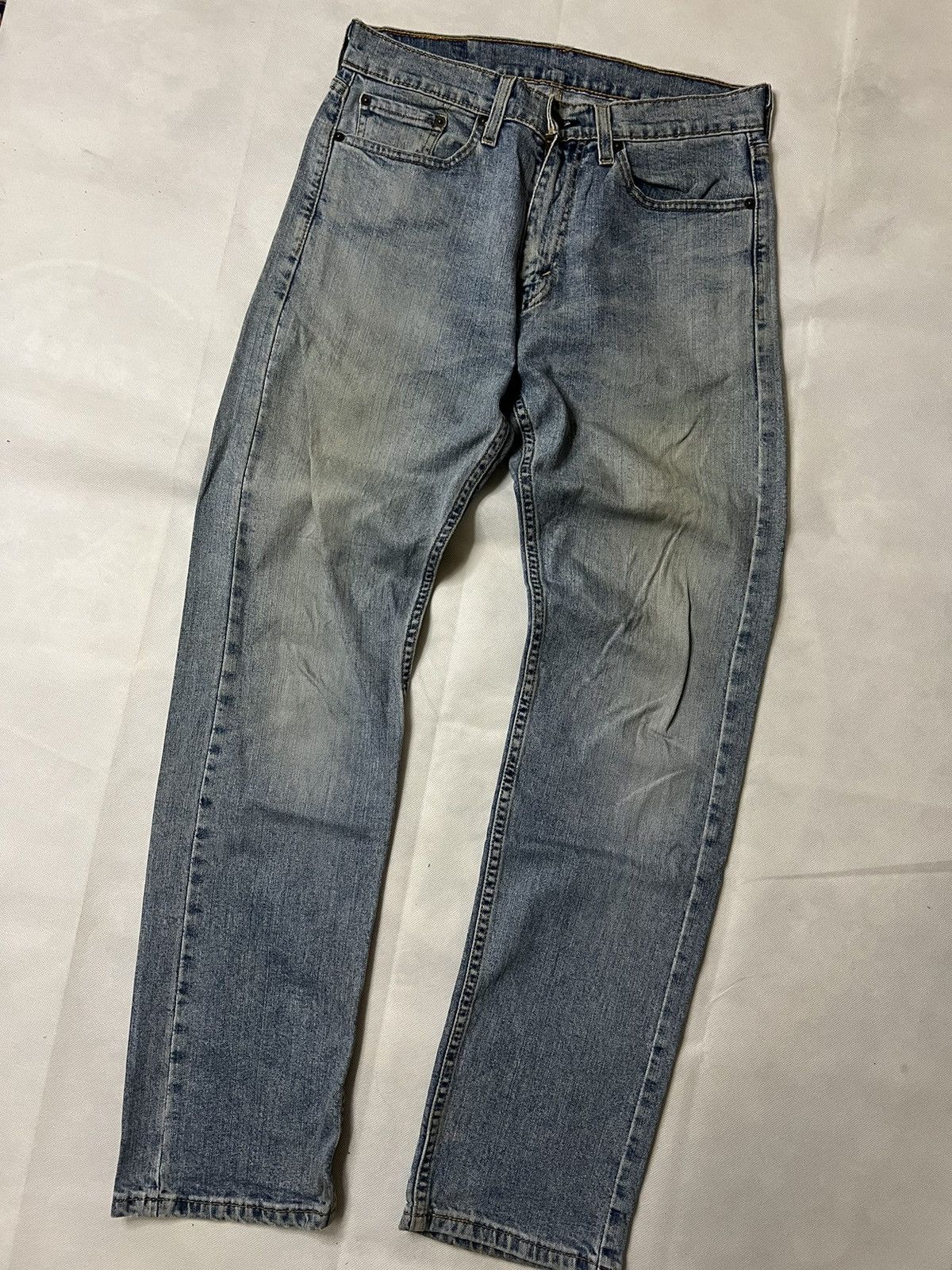 Levi's Vintage Levis 505 Blue Wash Distressed Denim Size US 30 / EU 46 - 2 Thumbnail