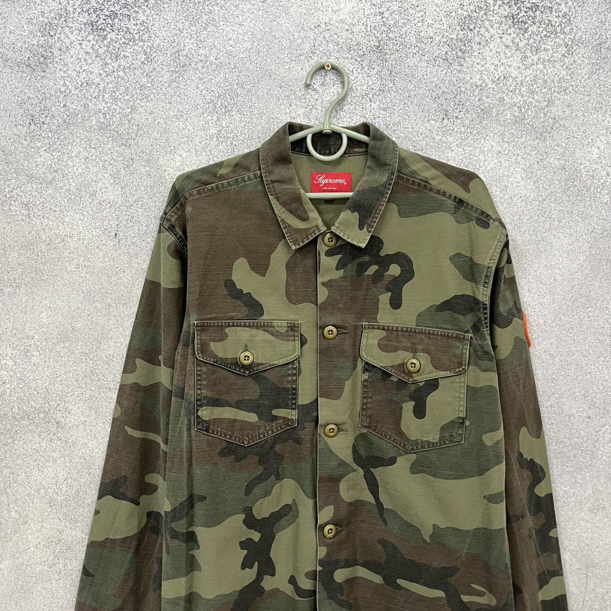 Supreme Supreme Woodland Camo Ripstop military shirt Size US L / EU 52-54 / 3 - 3 Thumbnail