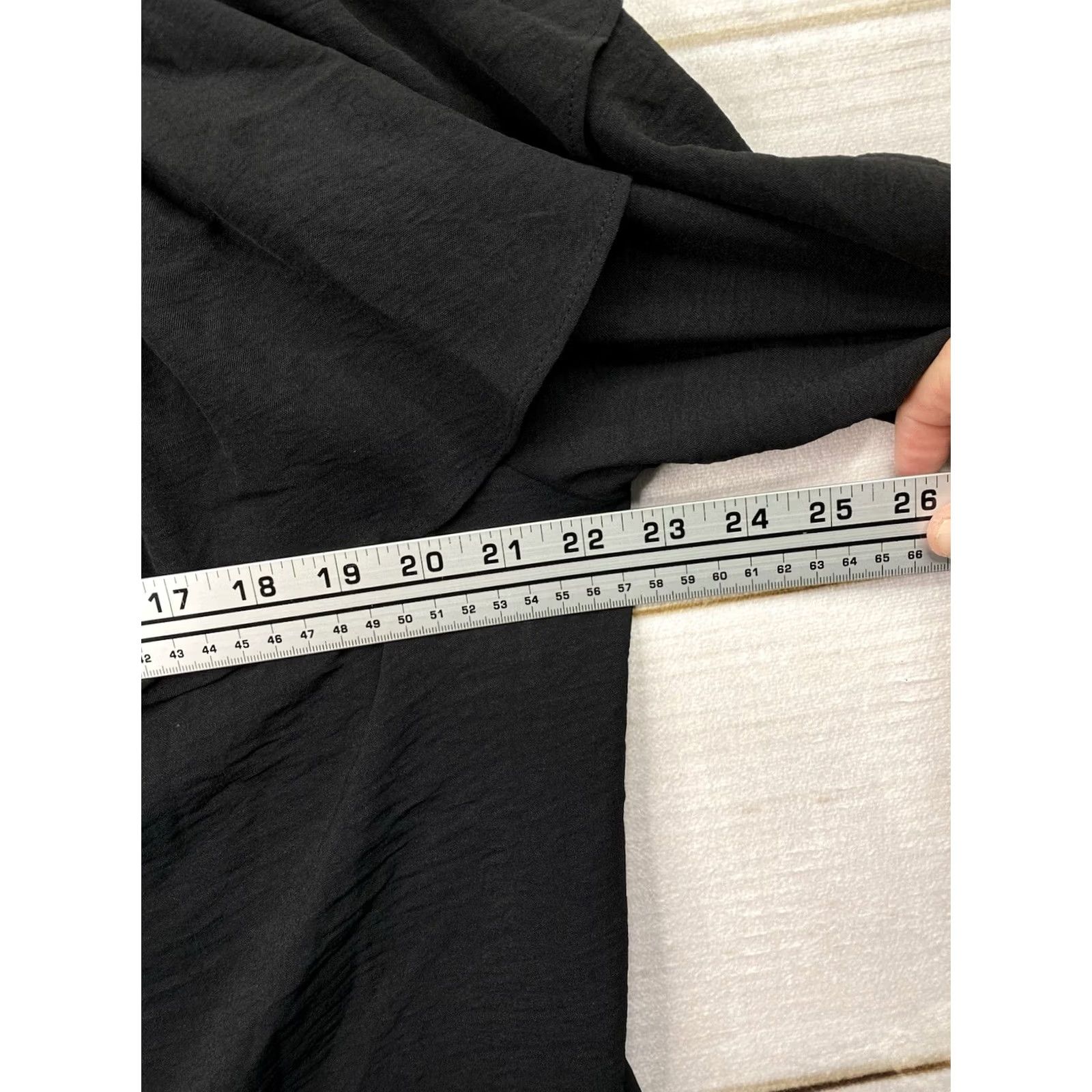 Vintage Julia by Love J Womens Blouse 2X Black Off Shoulder 1/2 Sleeve Ruffled Chiffon Casual Cute Hippie 90s Festival Party Womens Size XXL / US 16-18 / IT 52-54 - 7 Thumbnail