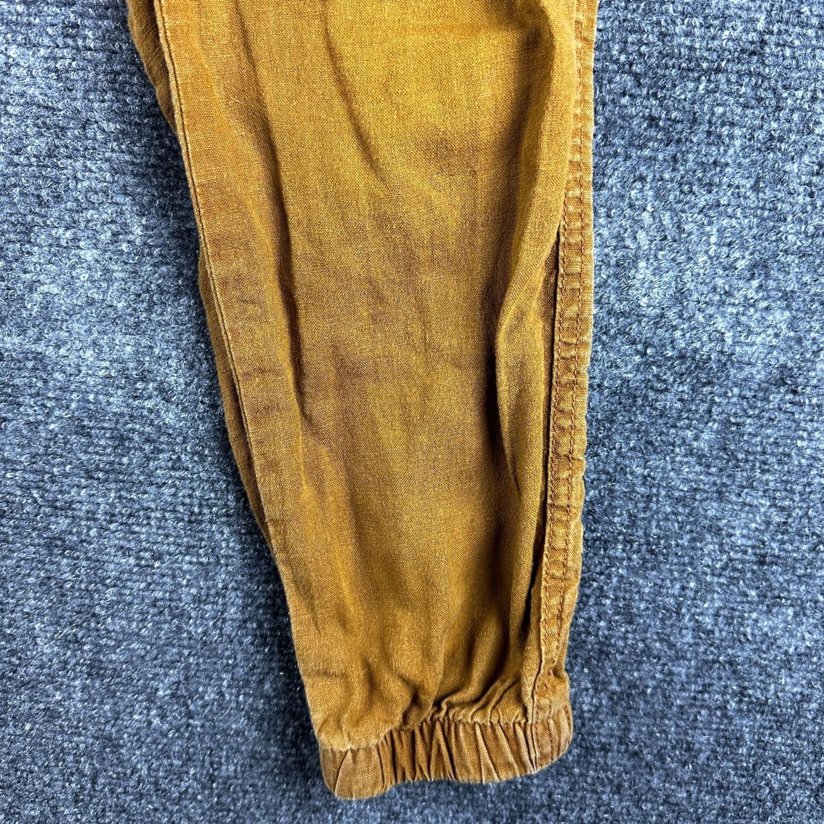 Athleta Athleta Pants Women 2 Brown Cabo Linen Jogger Gold Tie Waist Zip Pockets Size 26" / US 2 / IT 38 - 2 Thumbnail