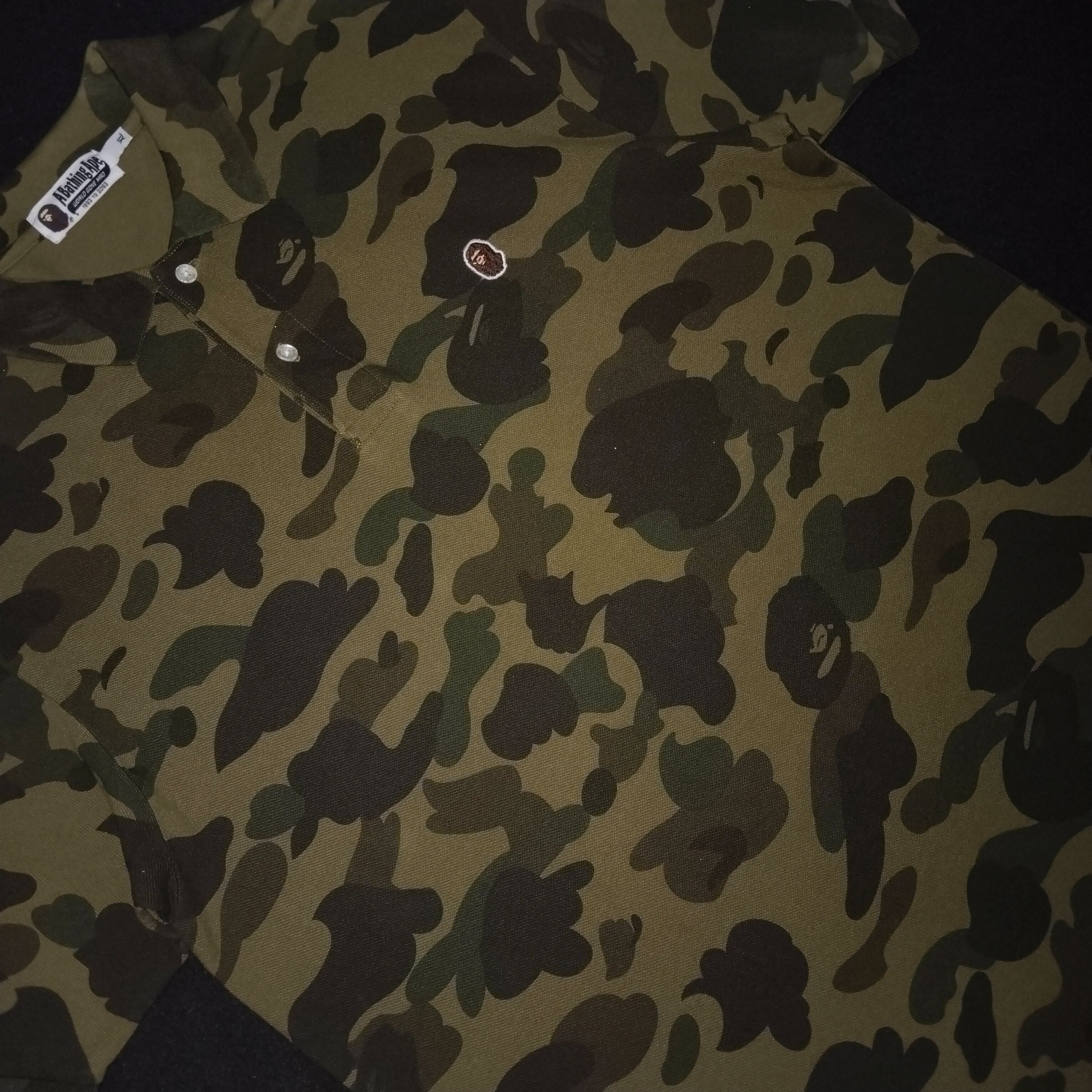 Bape Bape Full Green Camo Polo Size US XL / EU 56 / 4 - 2 Thumbnail