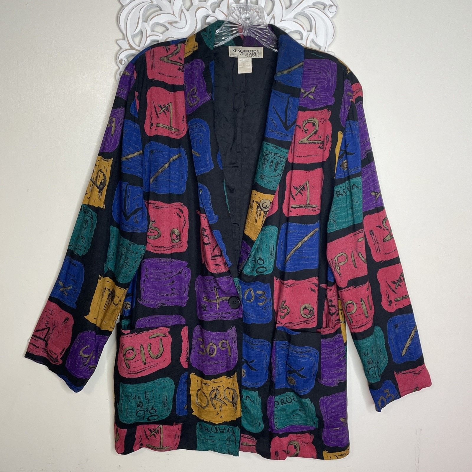Other VTG KENSINGTON SQUARE size PM Blazer Eclectic Artsy Made USA Size M / US 6-8 / IT 42-44 - 2 Thumbnail