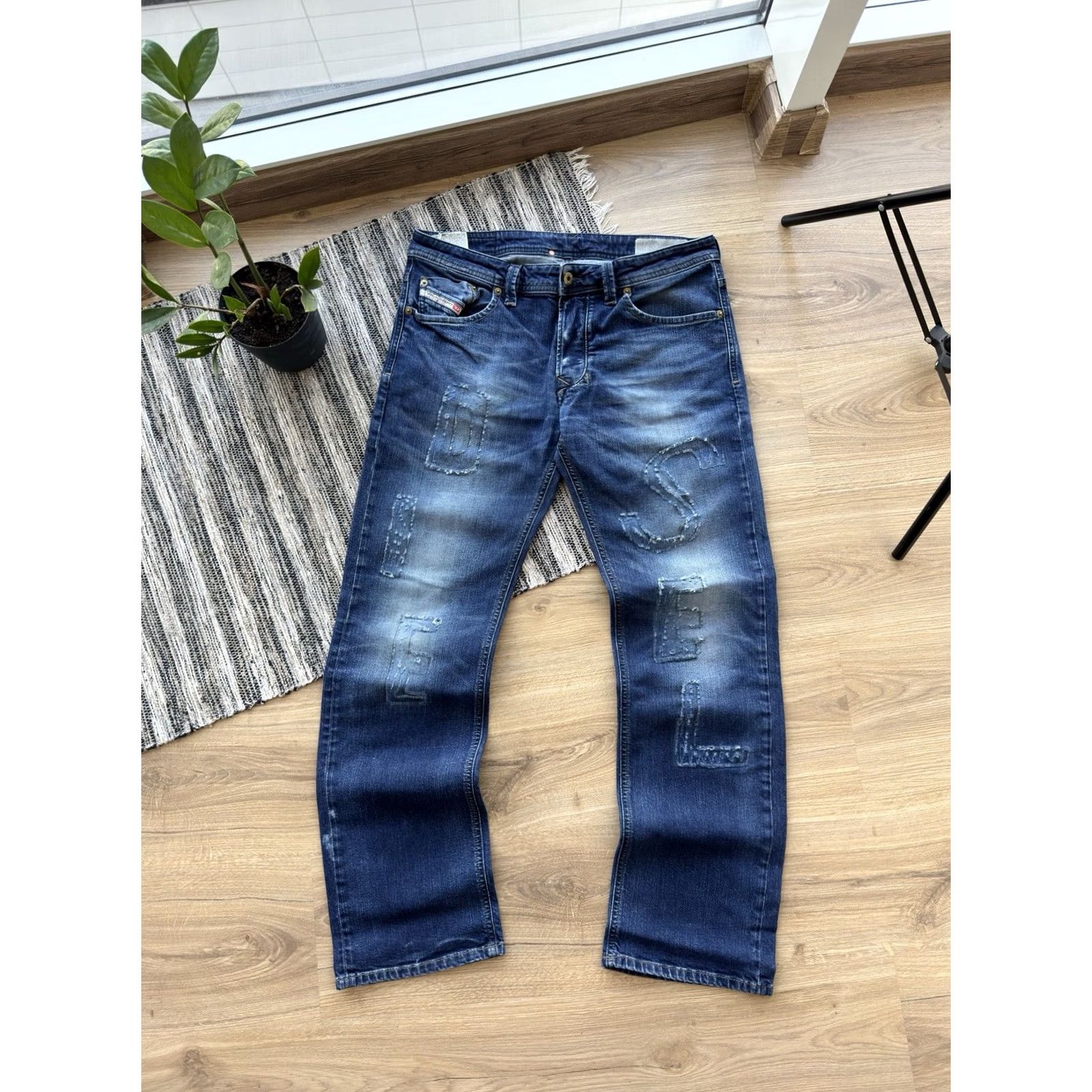 Diesel Diesel Jeans Vintage Big Logo Y2K Denim Pants Men Size 33 Blue Logo 90s Streetwear Straight Regular Inseam 30in Size US 33 - 2 Thumbnail